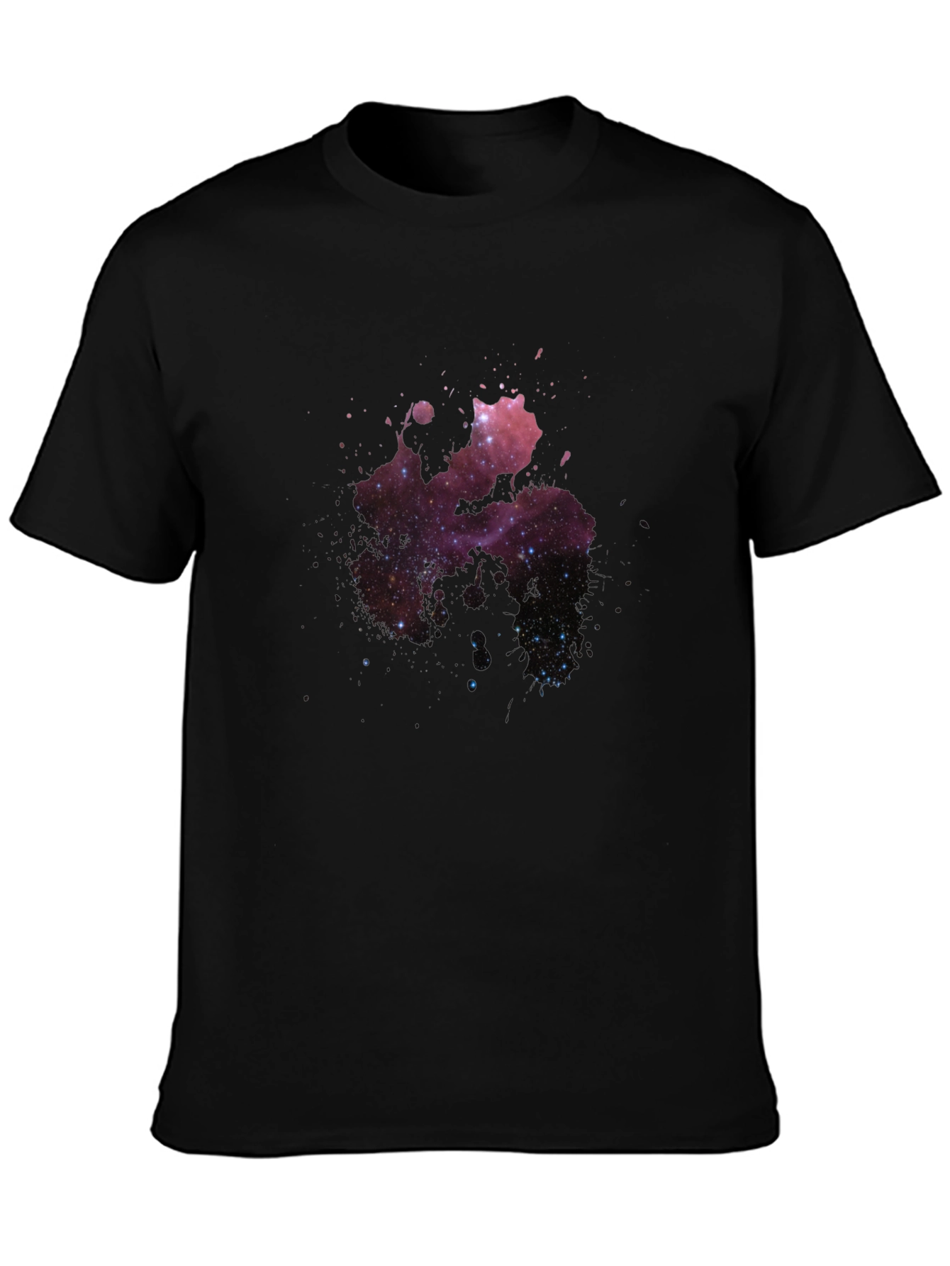Galaxy Splash Black T-Shirt - Modern Graphic Tee