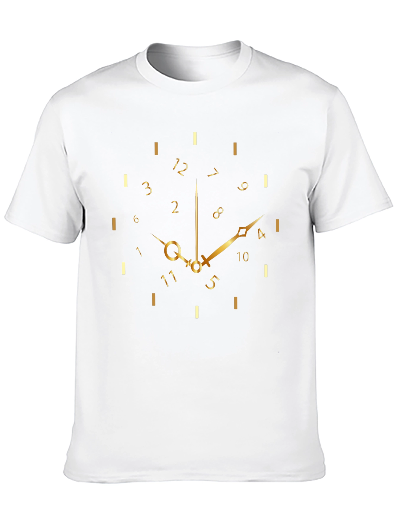 Mens Clock Graphic Tee - Stylish Black T-Shirt