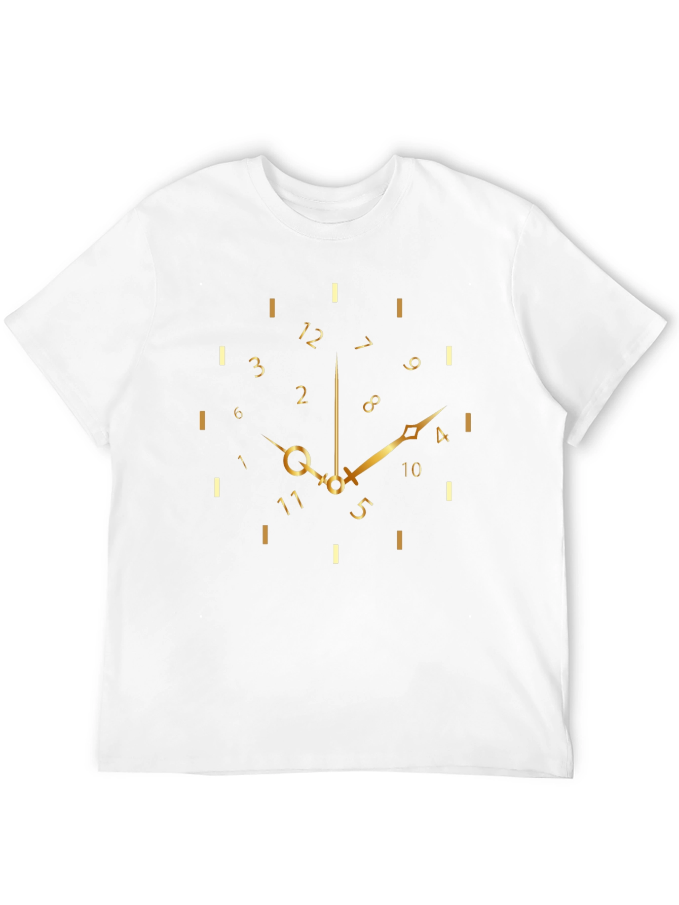 Mens Clock Graphic Tee - Stylish Black T-Shirt
