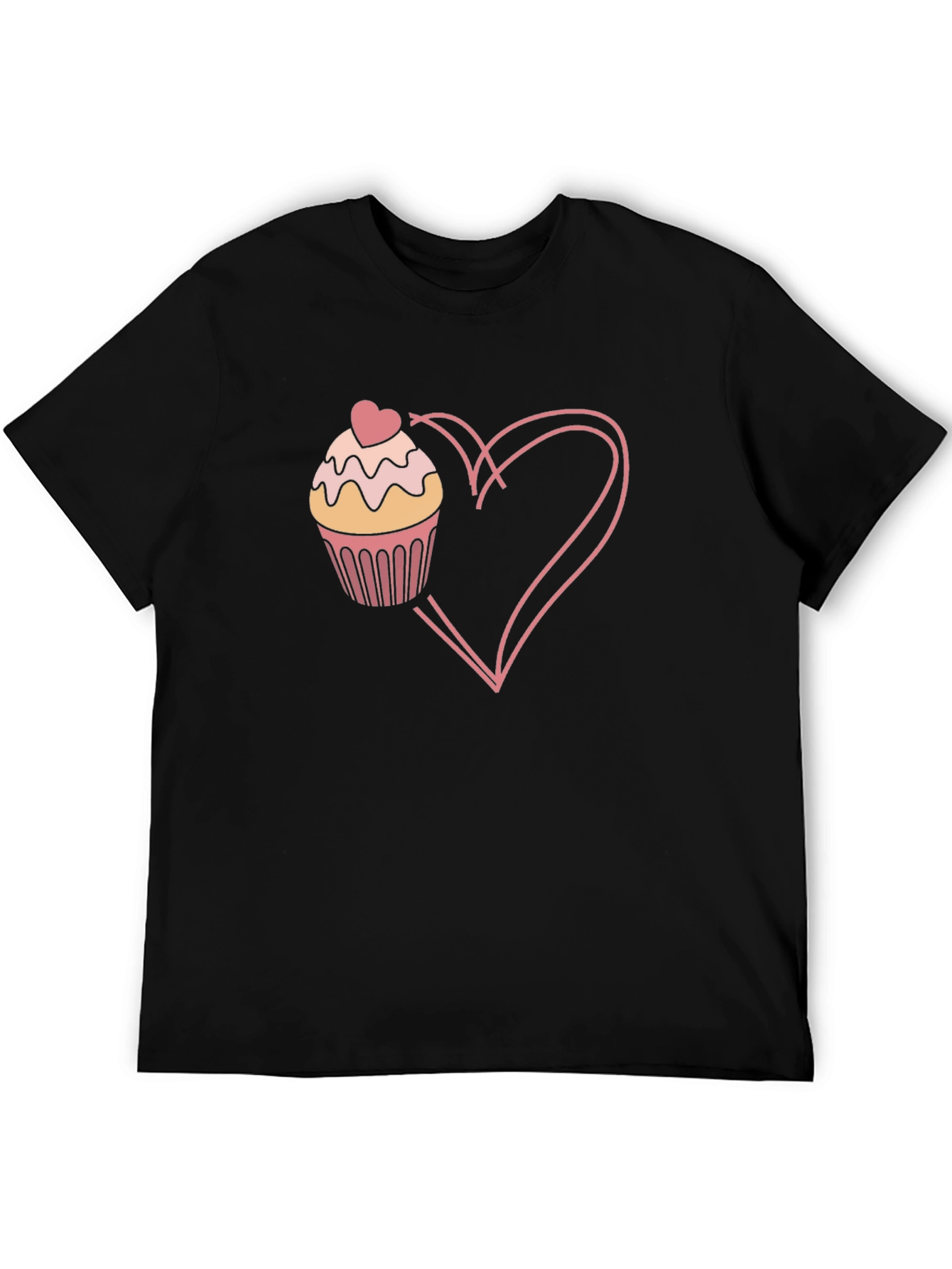 Cupcake Heart Graphic T-Shirt