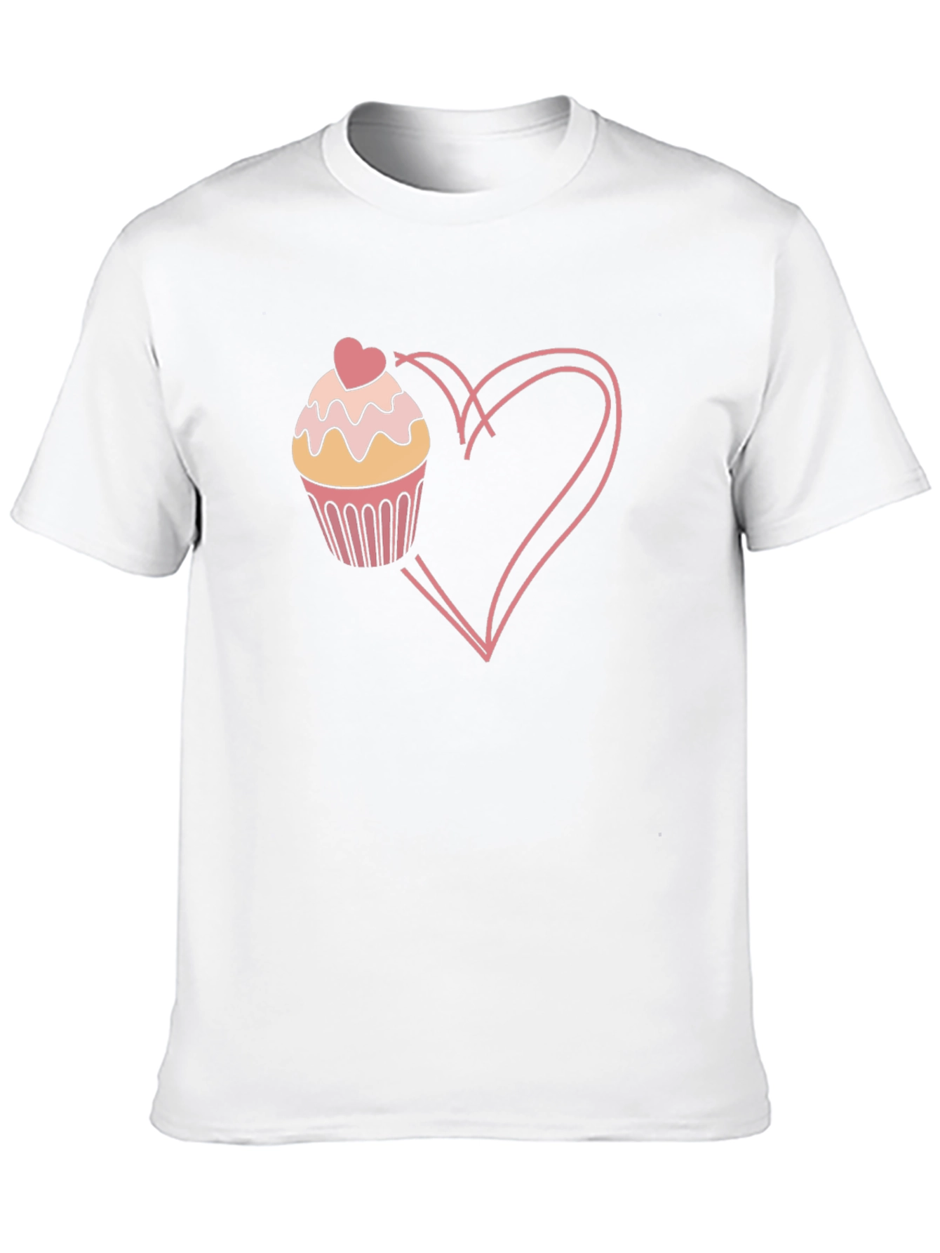 Cupcake Heart Graphic T-Shirt