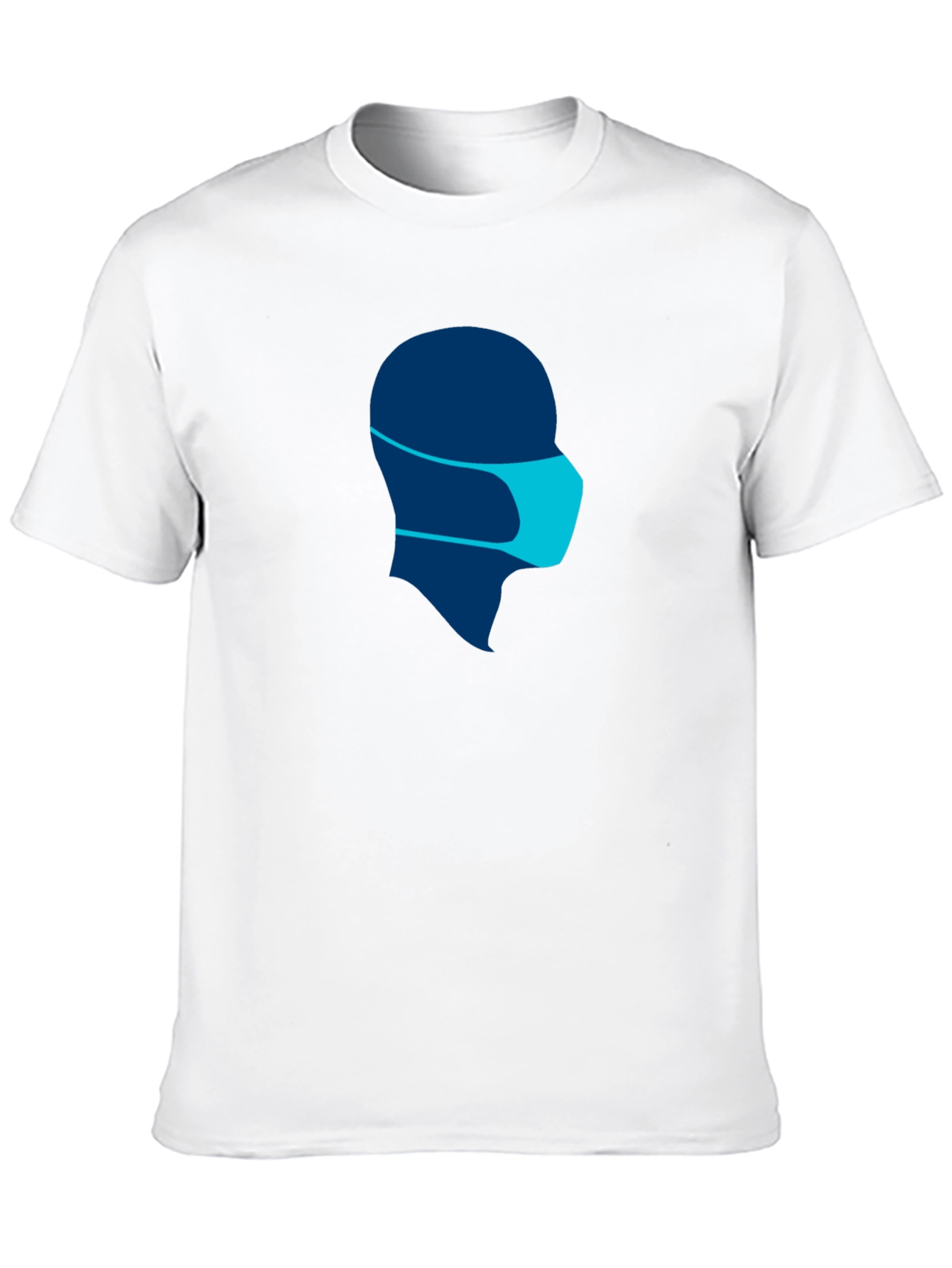 Masked Silhouette Tee - Modern Graphic Print Shirt