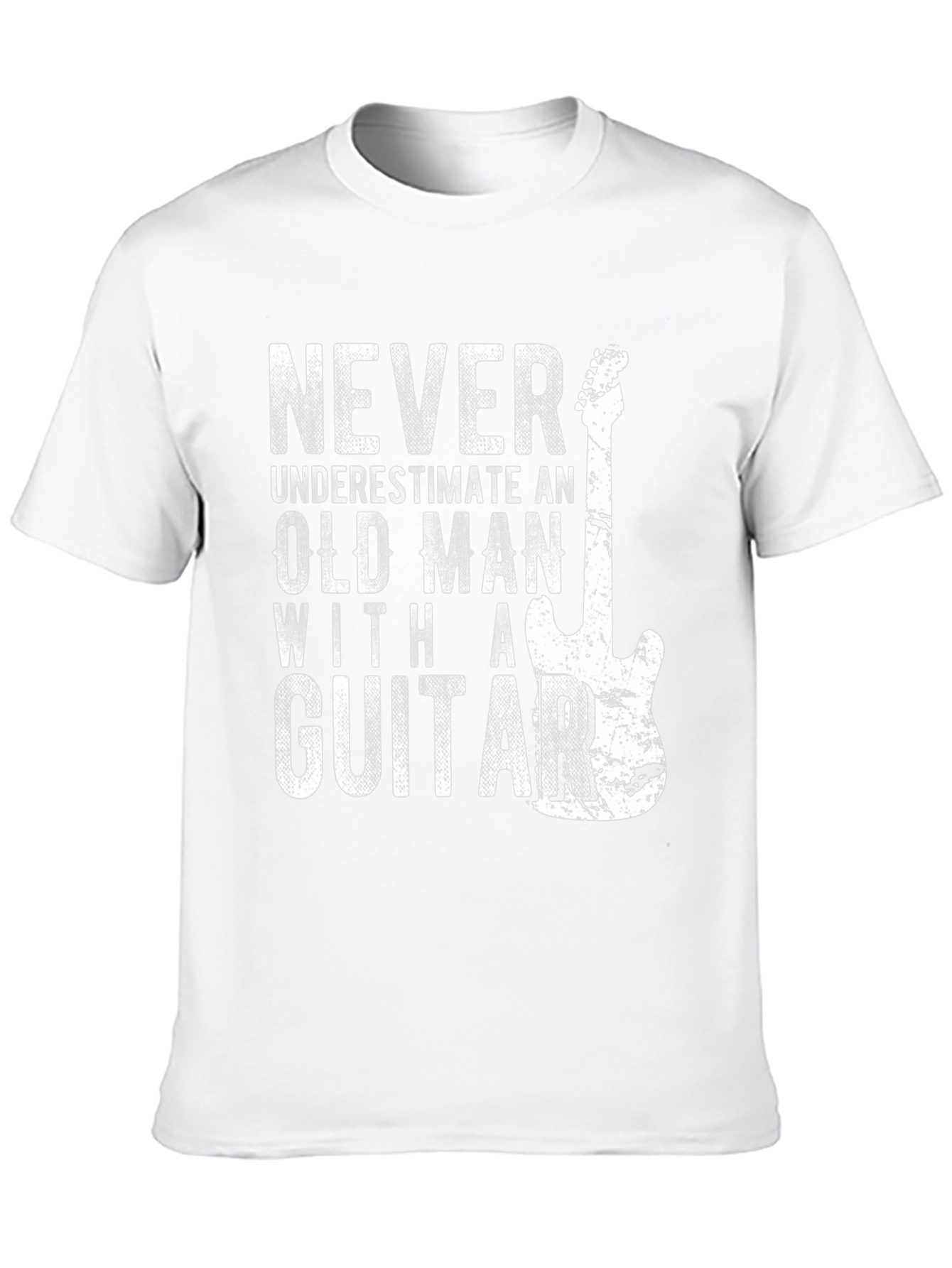 Never Underestimate an Old Man Guitar T-Shirt