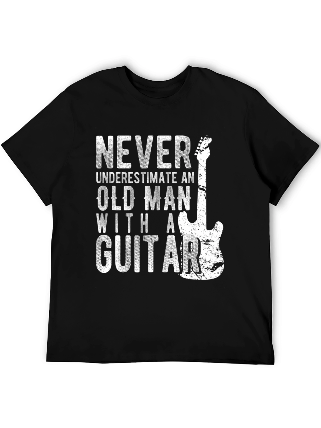 Never Underestimate an Old Man Guitar T-Shirt
