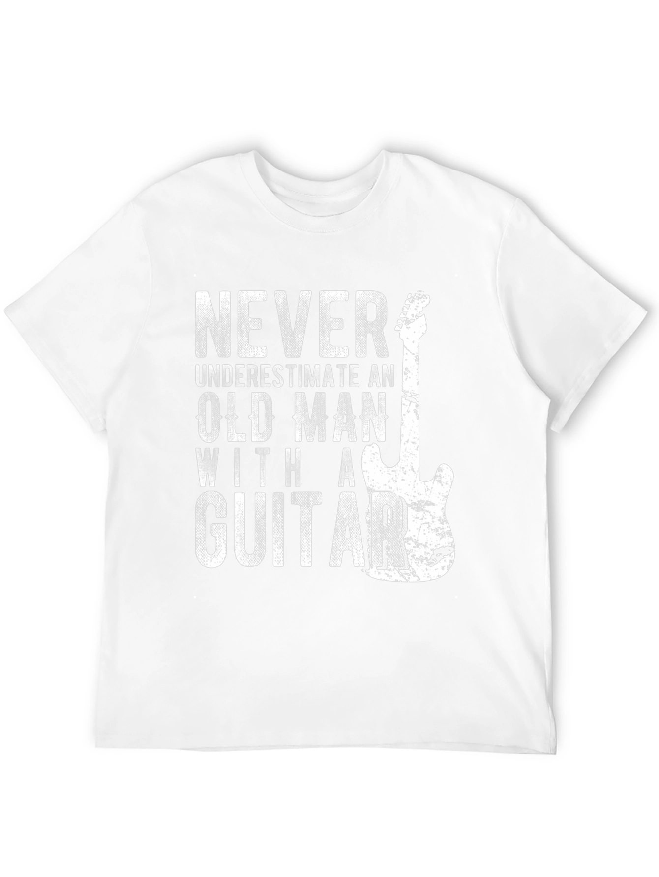 Never Underestimate an Old Man Guitar T-Shirt