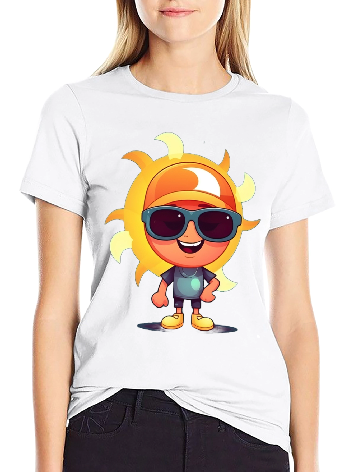 Cartoon Sun Graphic Tee