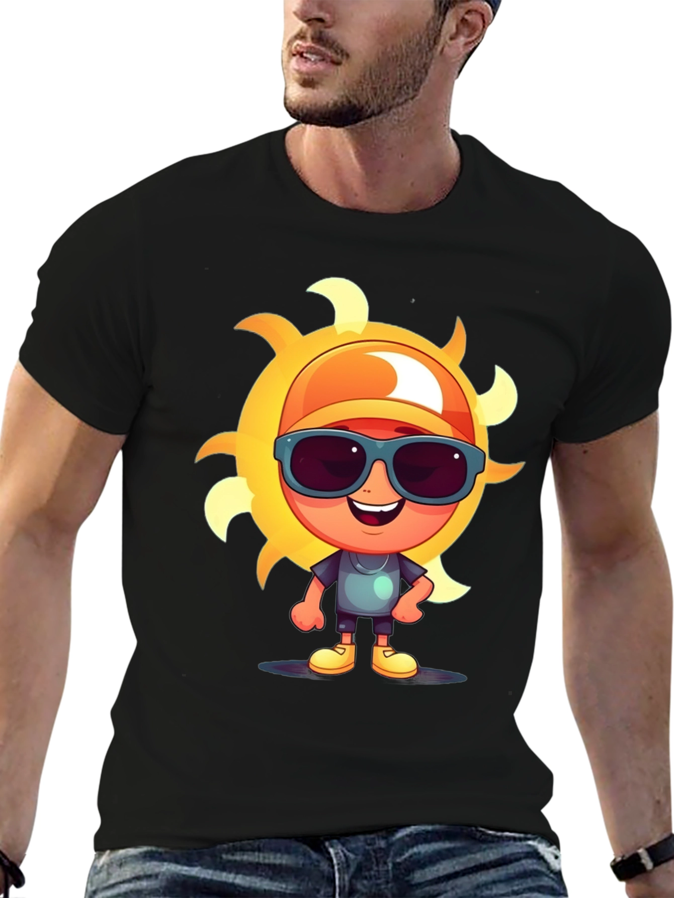 Cartoon Sun Graphic Tee
