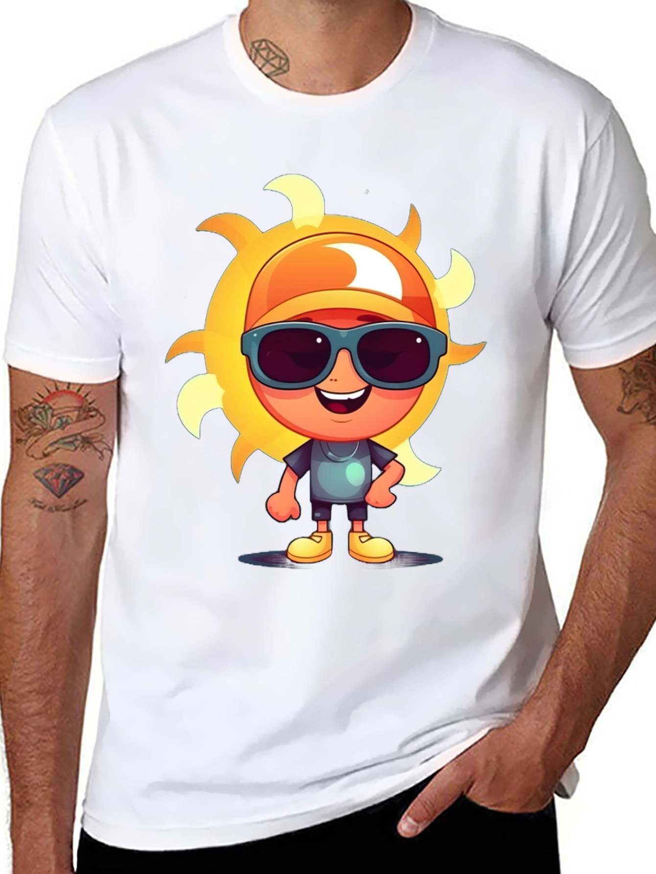 Cartoon Sun Graphic Tee