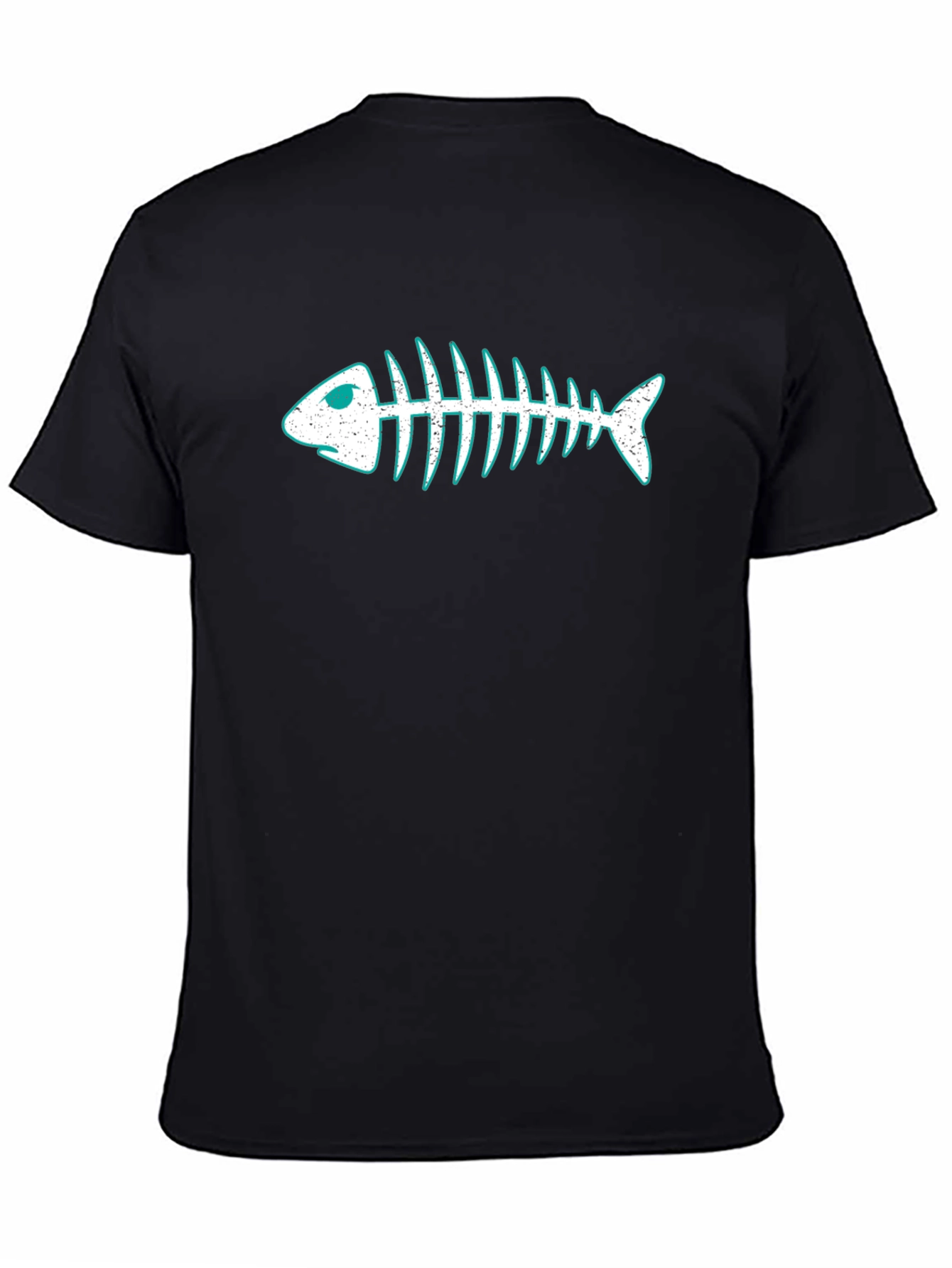 Cool Fishbone Graphic Black T-Shirt