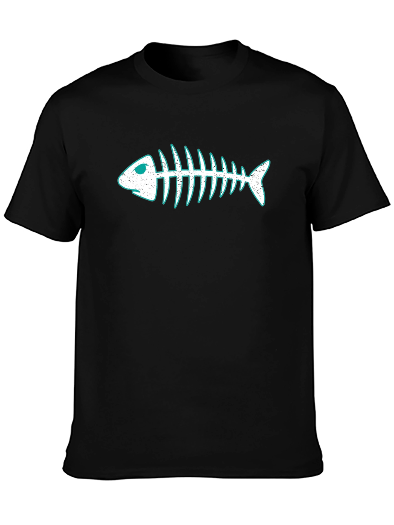 Cool Fishbone Graphic Black T-Shirt
