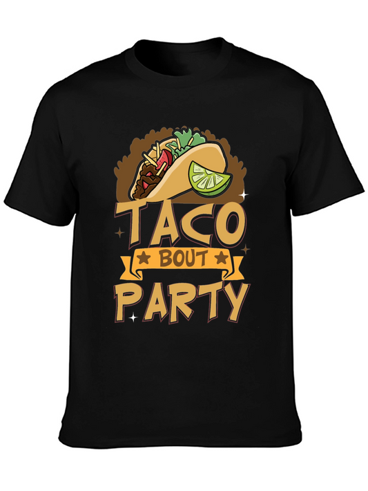 Taco Bout Party Graphic Tee - Funny Food T-Shirt