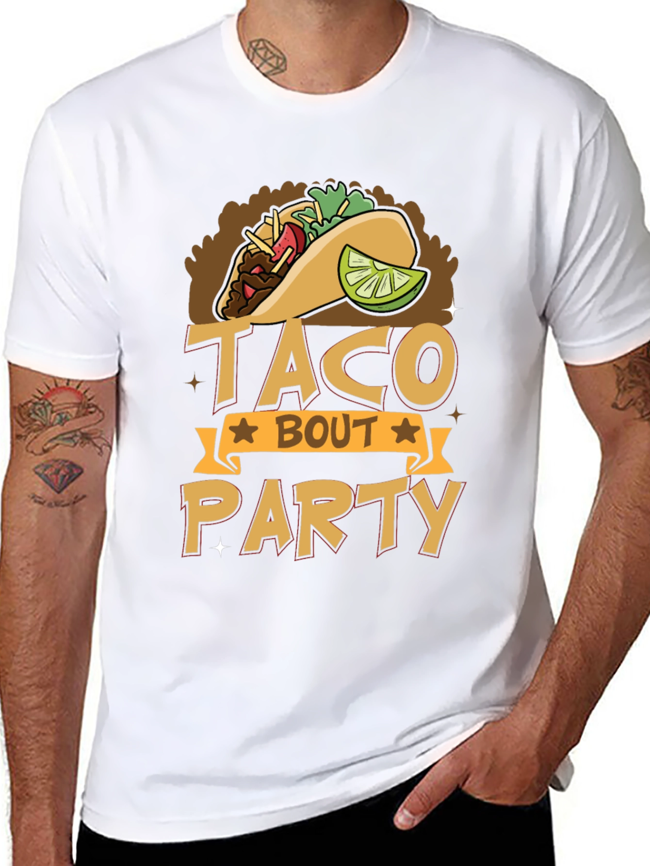 Taco Bout Party Graphic Tee - Funny Food T-Shirt