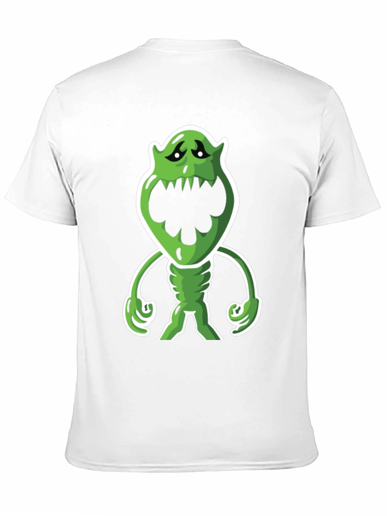Cartoon Monster Graphic Tee - Black Cotton Blend