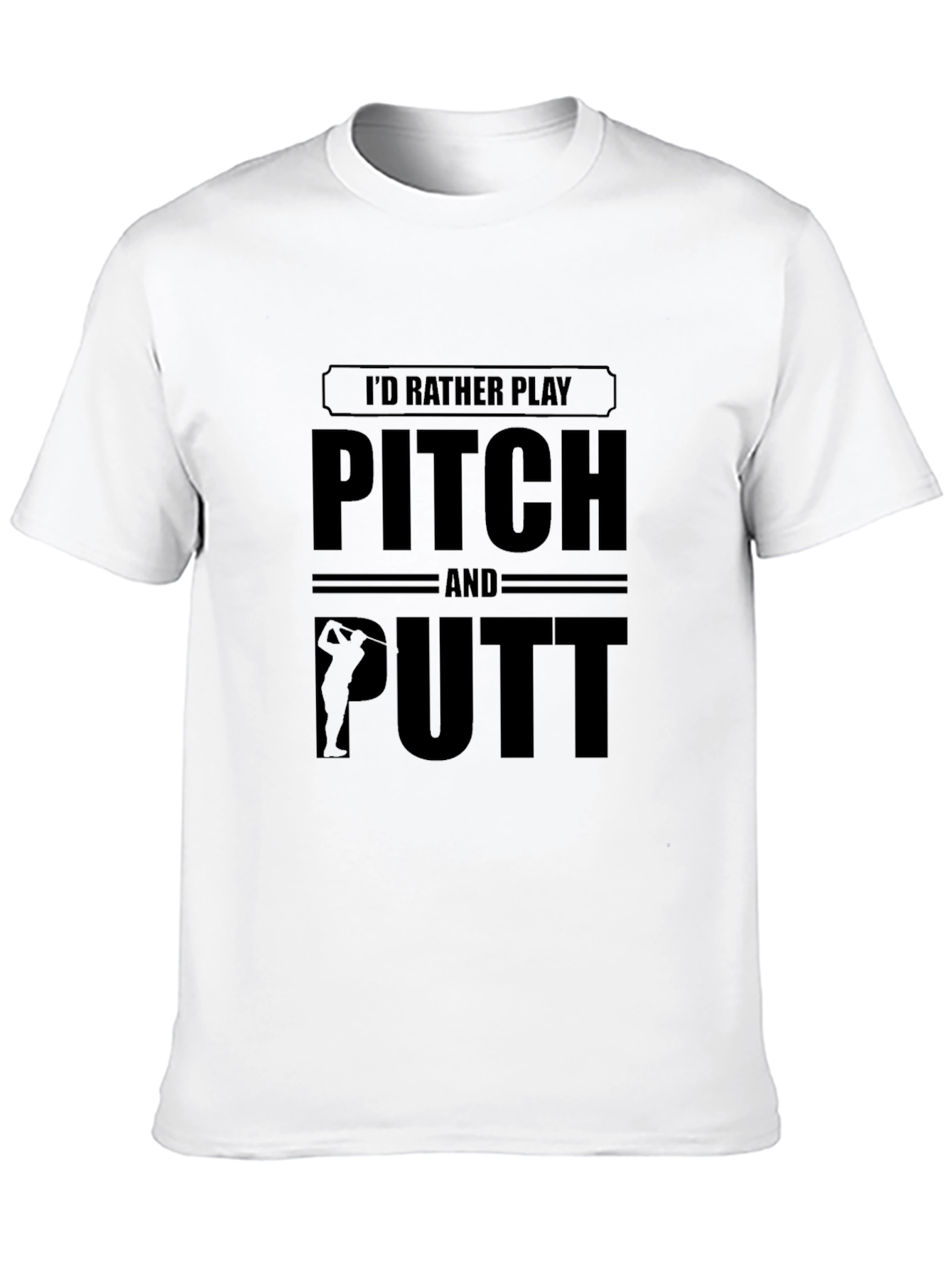 Pitch and Putt Black T-Shirt for Golf Lovers