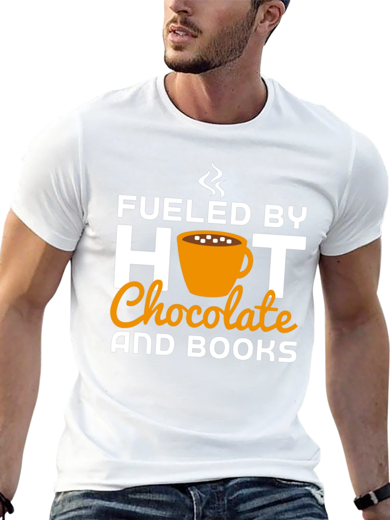 Fueled by Hot Chocolate and Books Graphic Tee