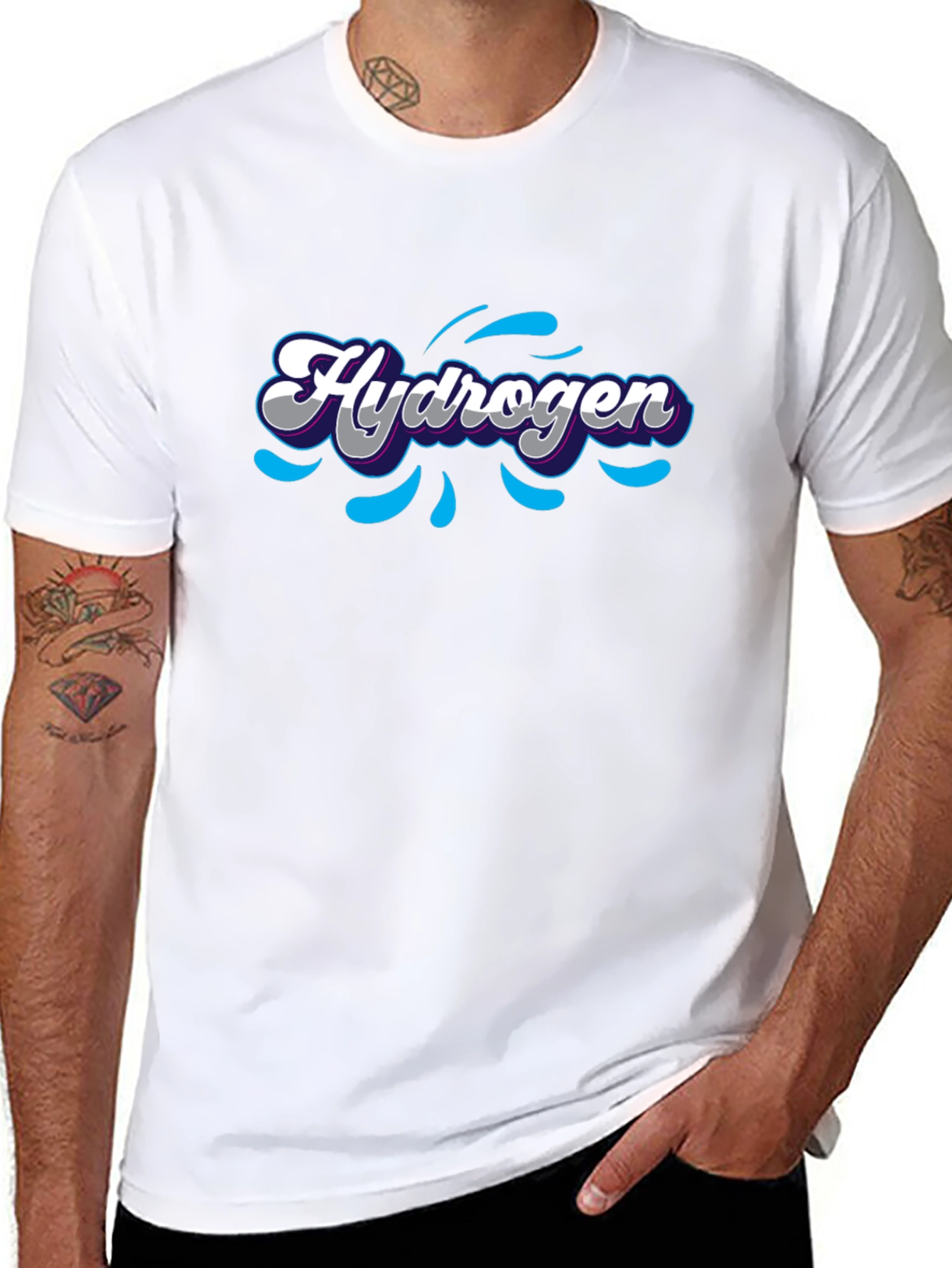 Hydrogen Graphic T-Shirt - Black
