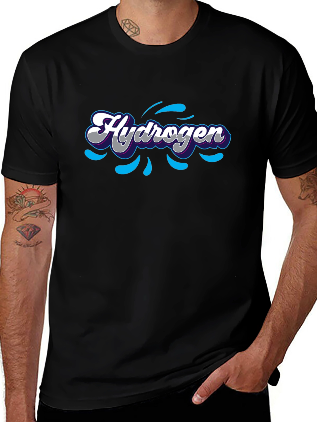Hydrogen Graphic T-Shirt - Black