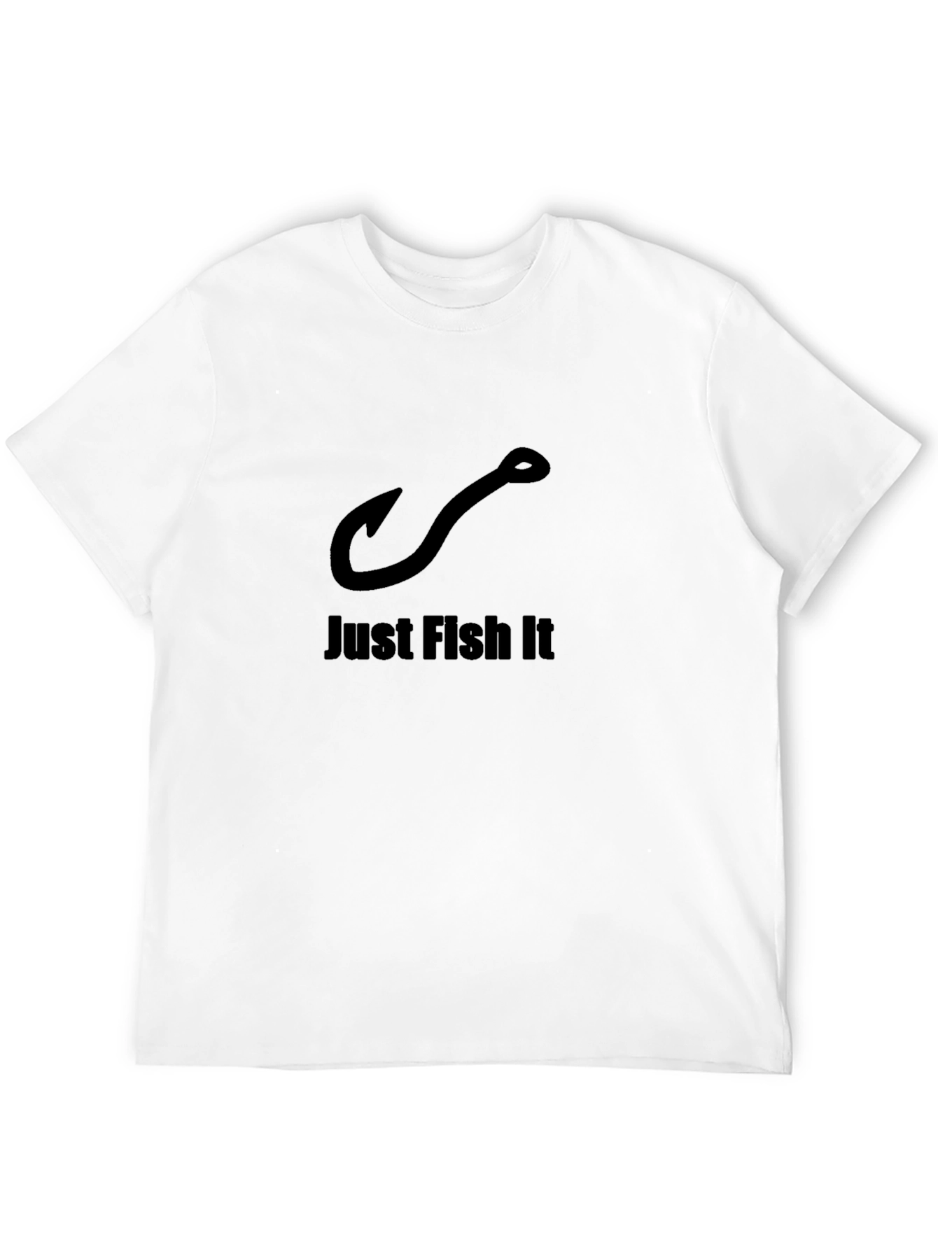 Just Fish It T-Shirt - Black Cotton Tee