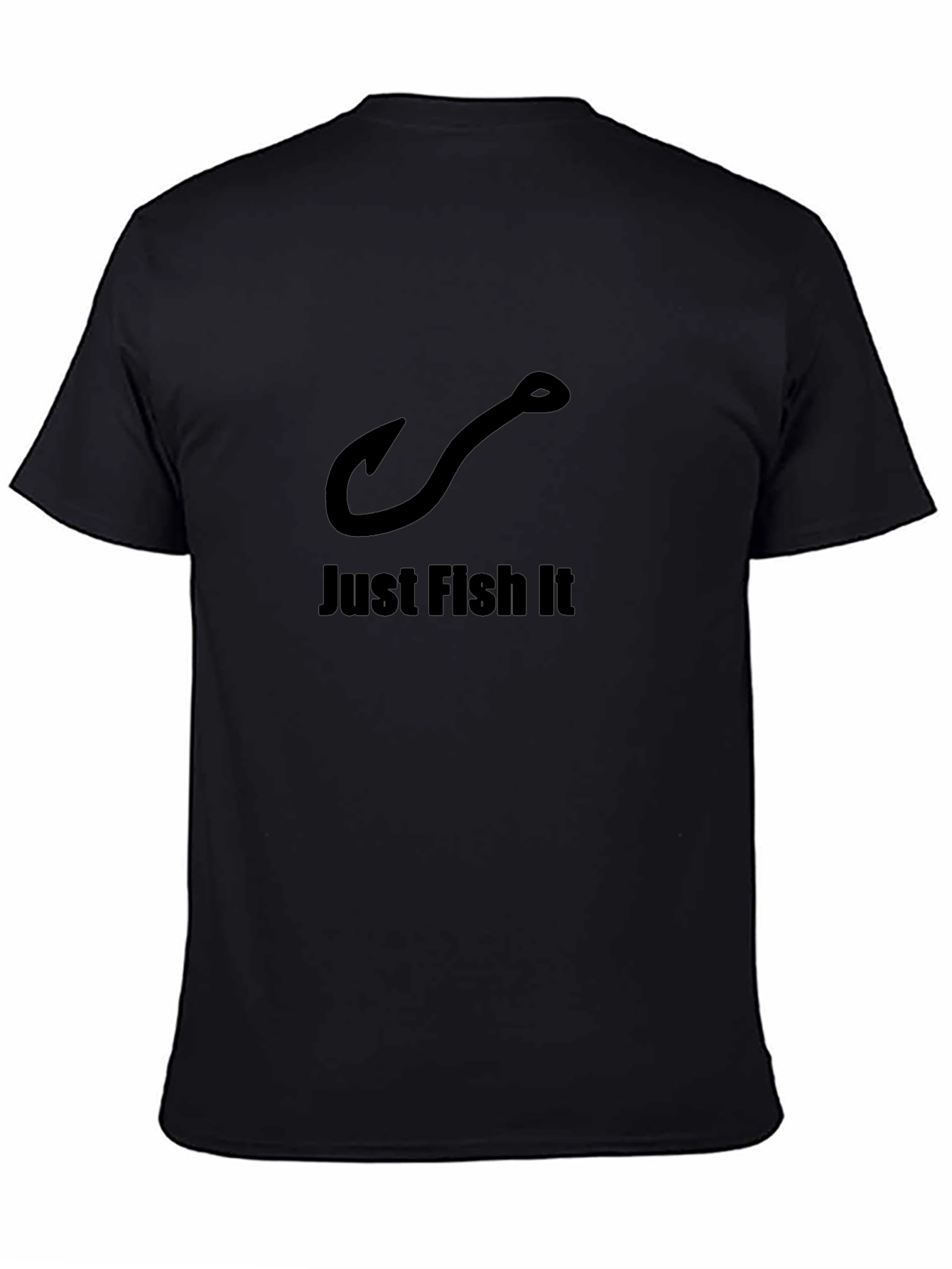 Just Fish It T-Shirt - Black Cotton Tee