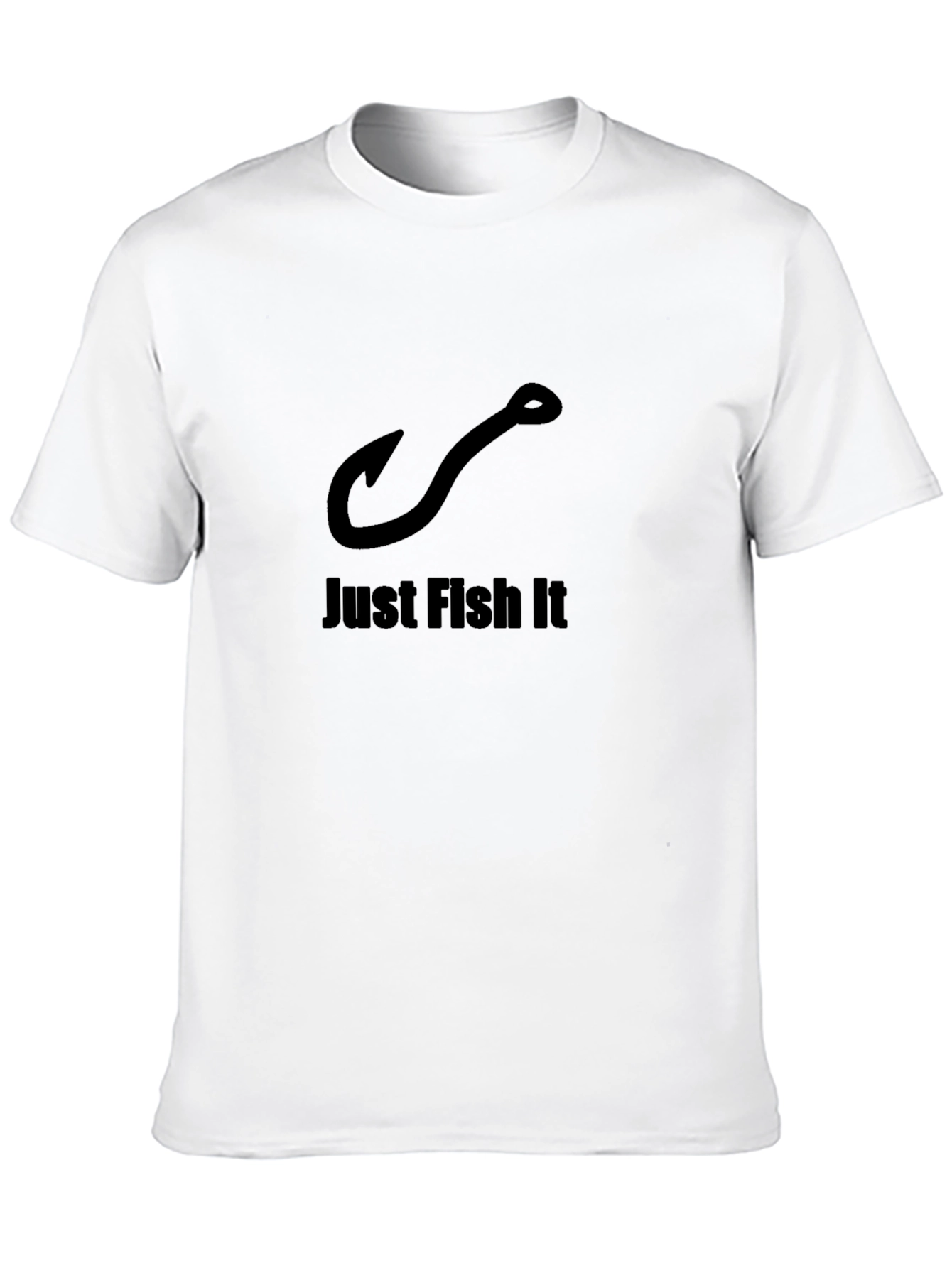 Just Fish It T-Shirt - Black Cotton Tee