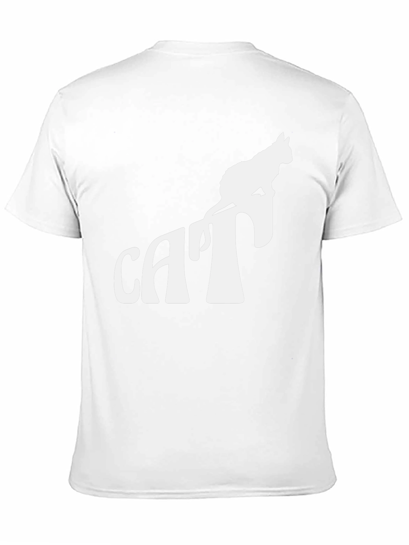 Cool Cat Silhouette Graphic Tee - Black