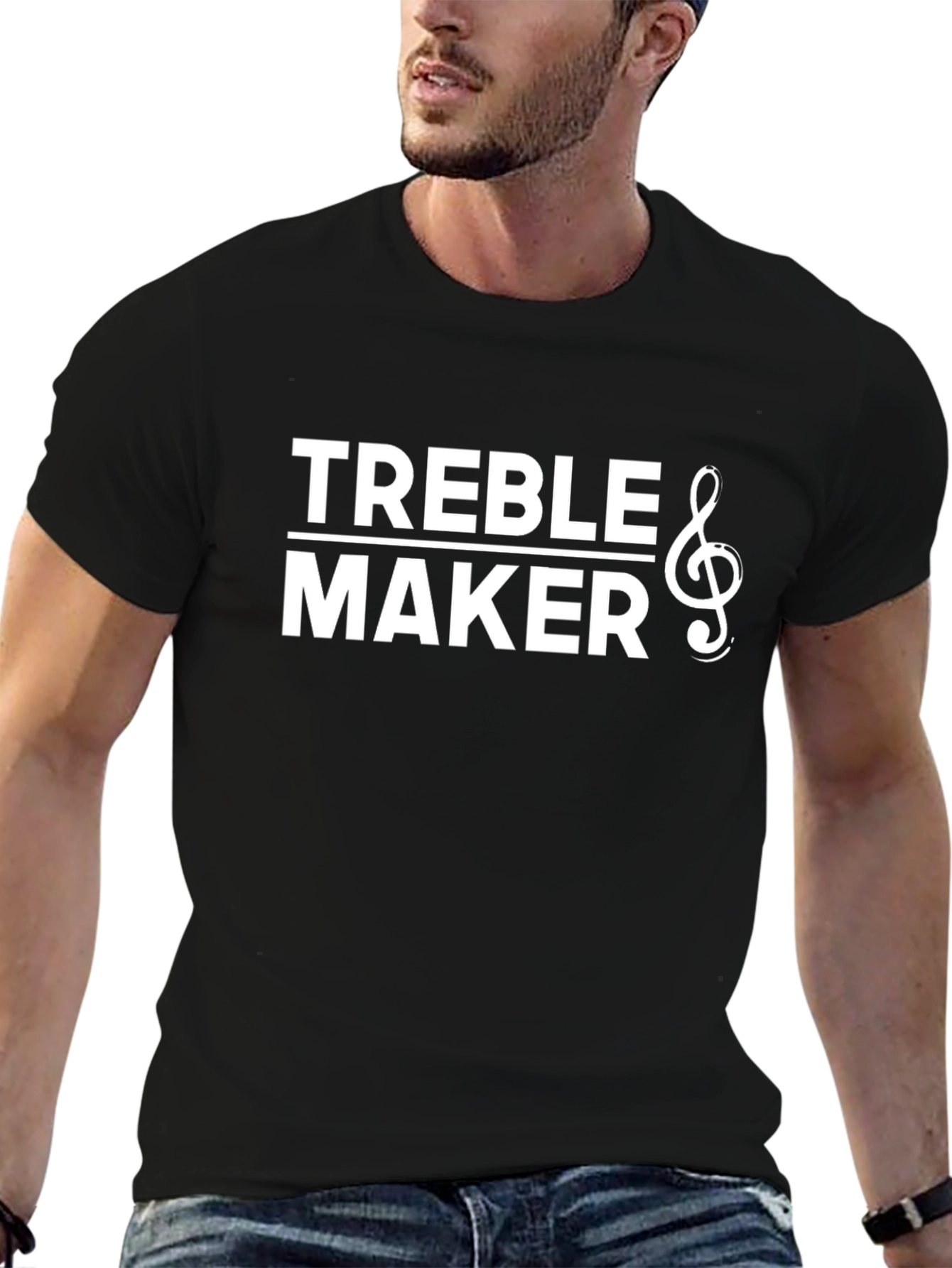Treble Maker Graphic Tee - Black Cotton