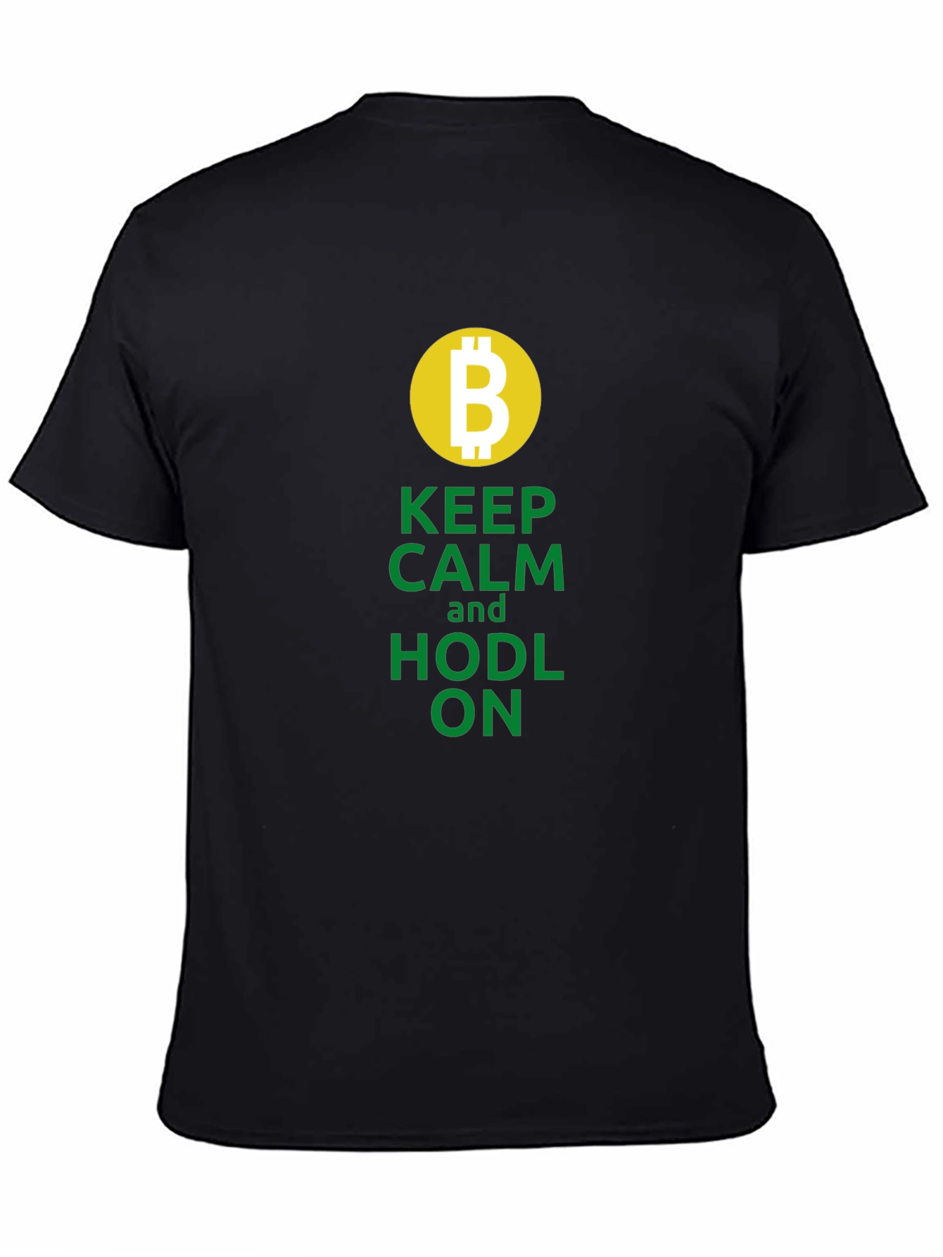 Keep Calm & HODL ON - Bitcoin Crypto T-Shirt
