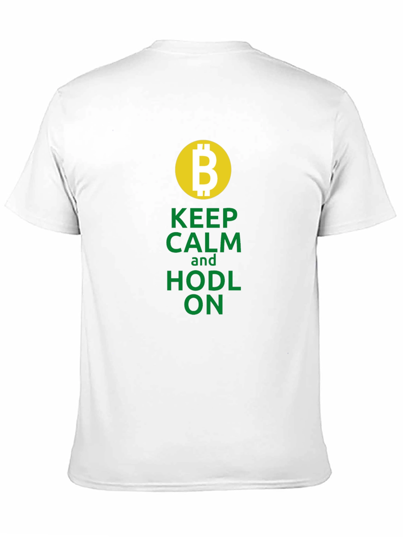 Keep Calm & HODL ON - Bitcoin Crypto T-Shirt