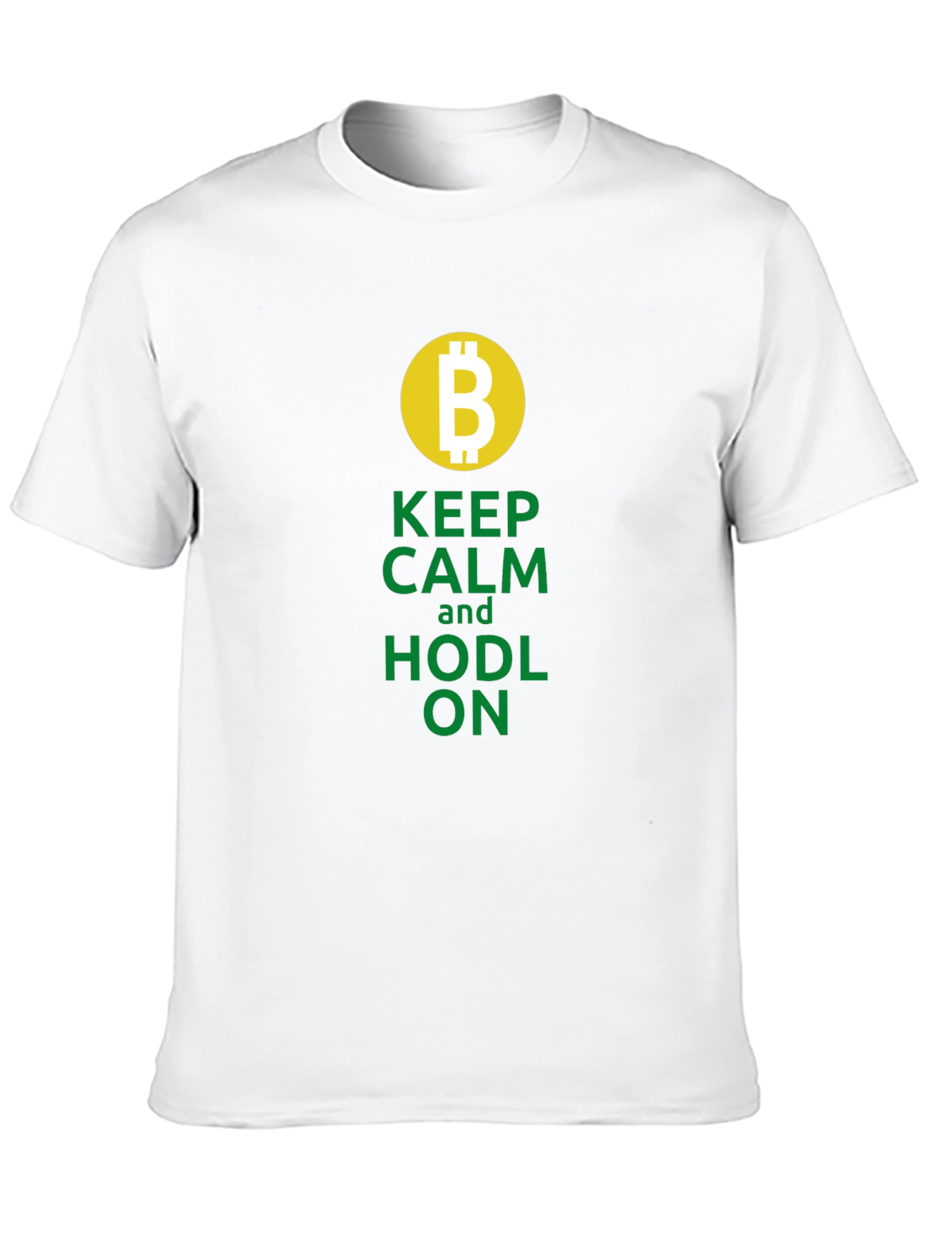 Keep Calm & HODL ON - Bitcoin Crypto T-Shirt