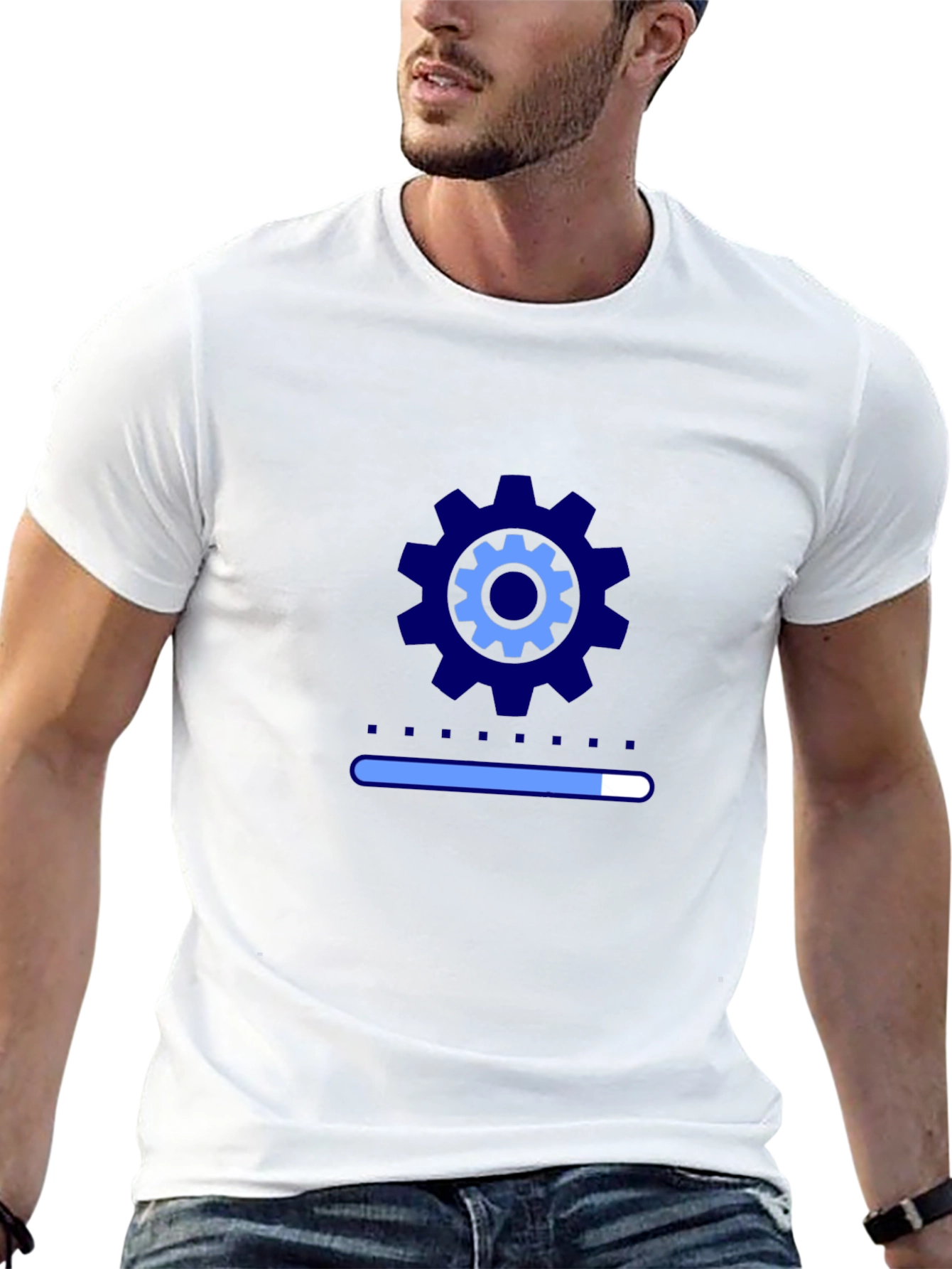 Tech Progress Tee - Gear Graphic Black T-Shirt