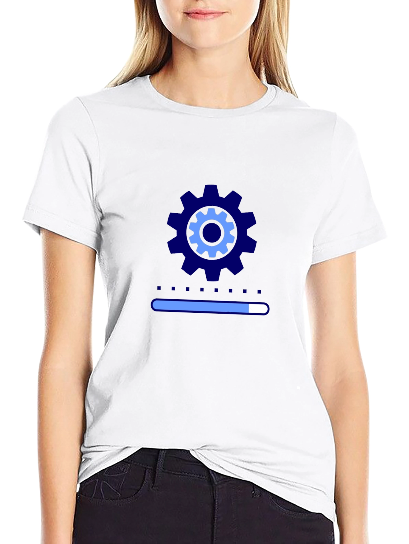 Tech Progress Tee - Gear Graphic Black T-Shirt