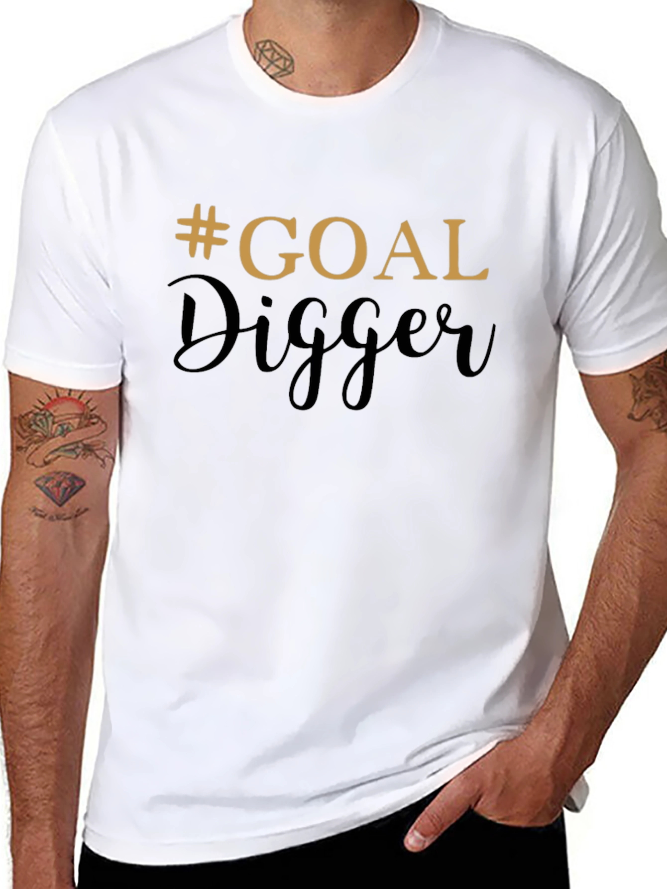Goal Digger Black T-Shirt - Motivational Style