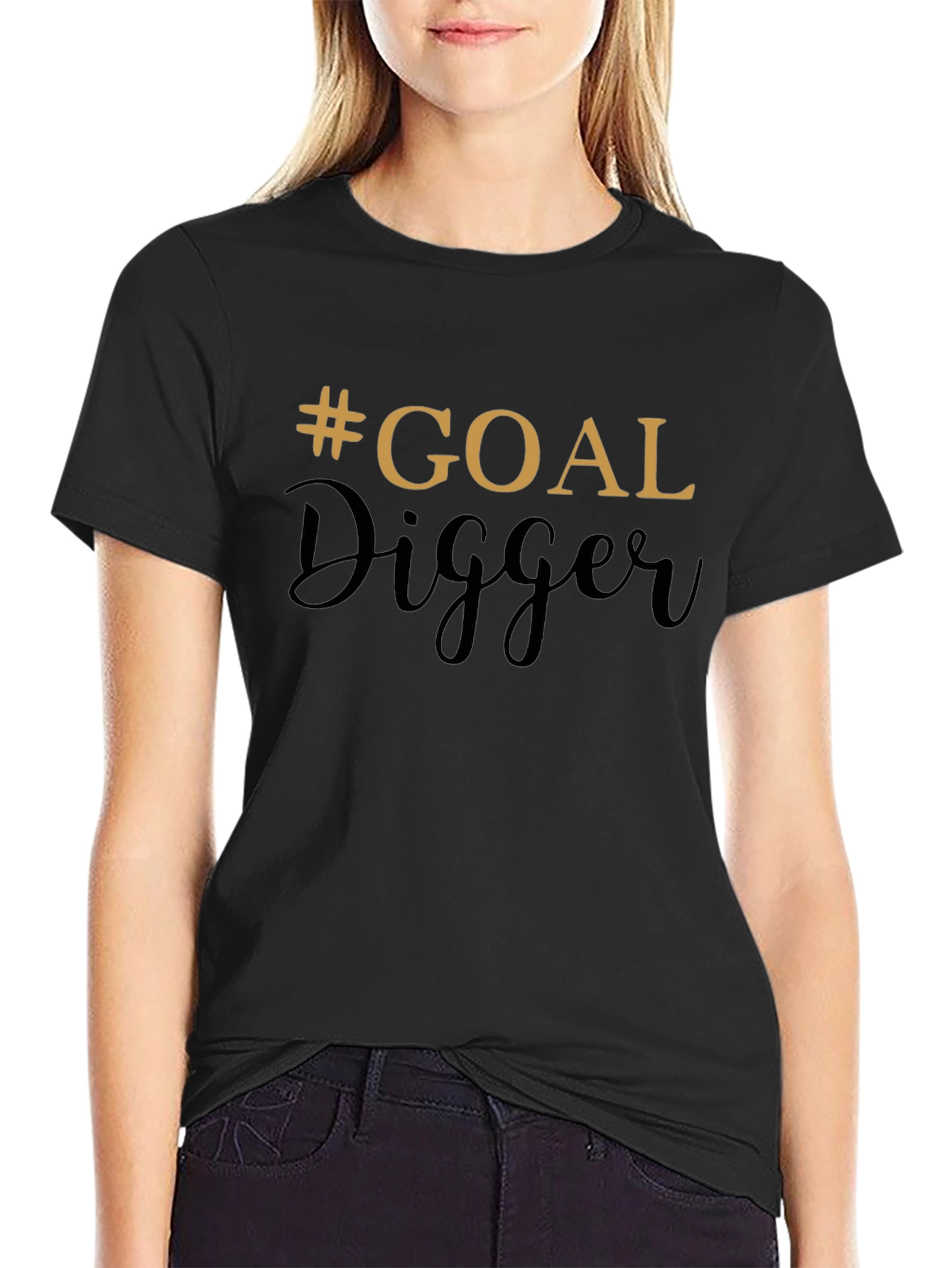 Goal Digger Black T-Shirt - Motivational Style