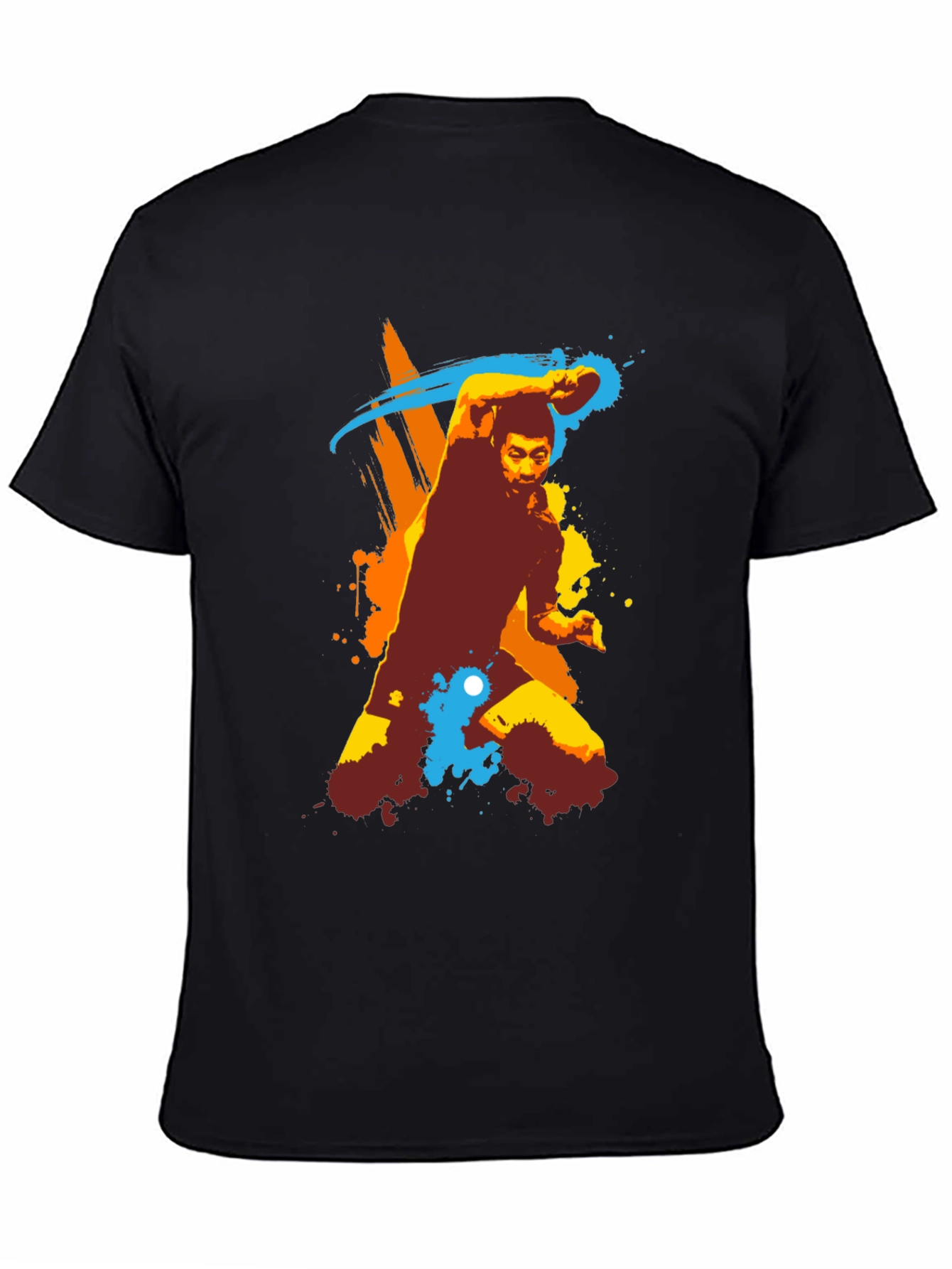 Stylish Table Tennis Graphic Tee - Black Cotton Shirt