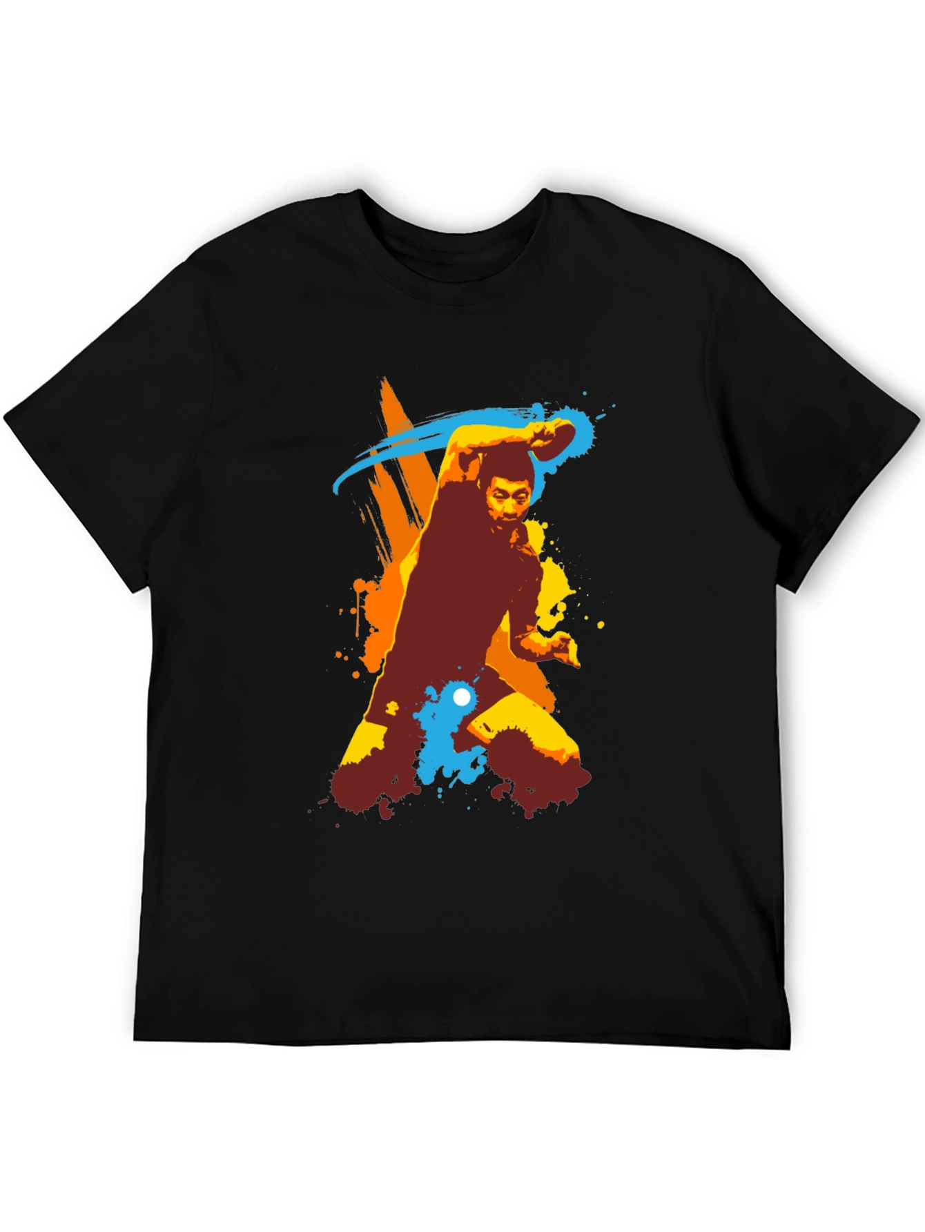 Stylish Table Tennis Graphic Tee - Black Cotton Shirt