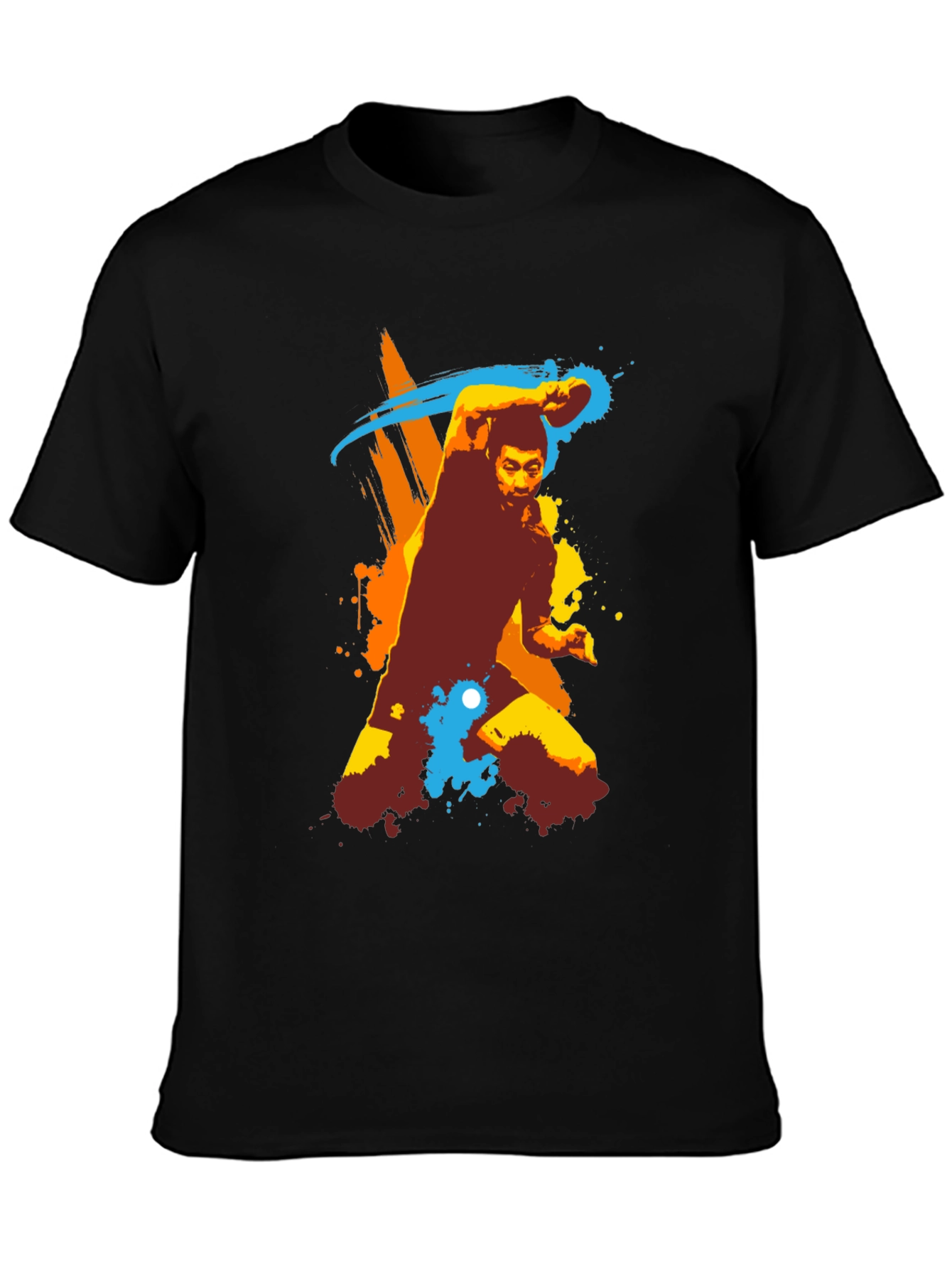 Stylish Table Tennis Graphic Tee - Black Cotton Shirt
