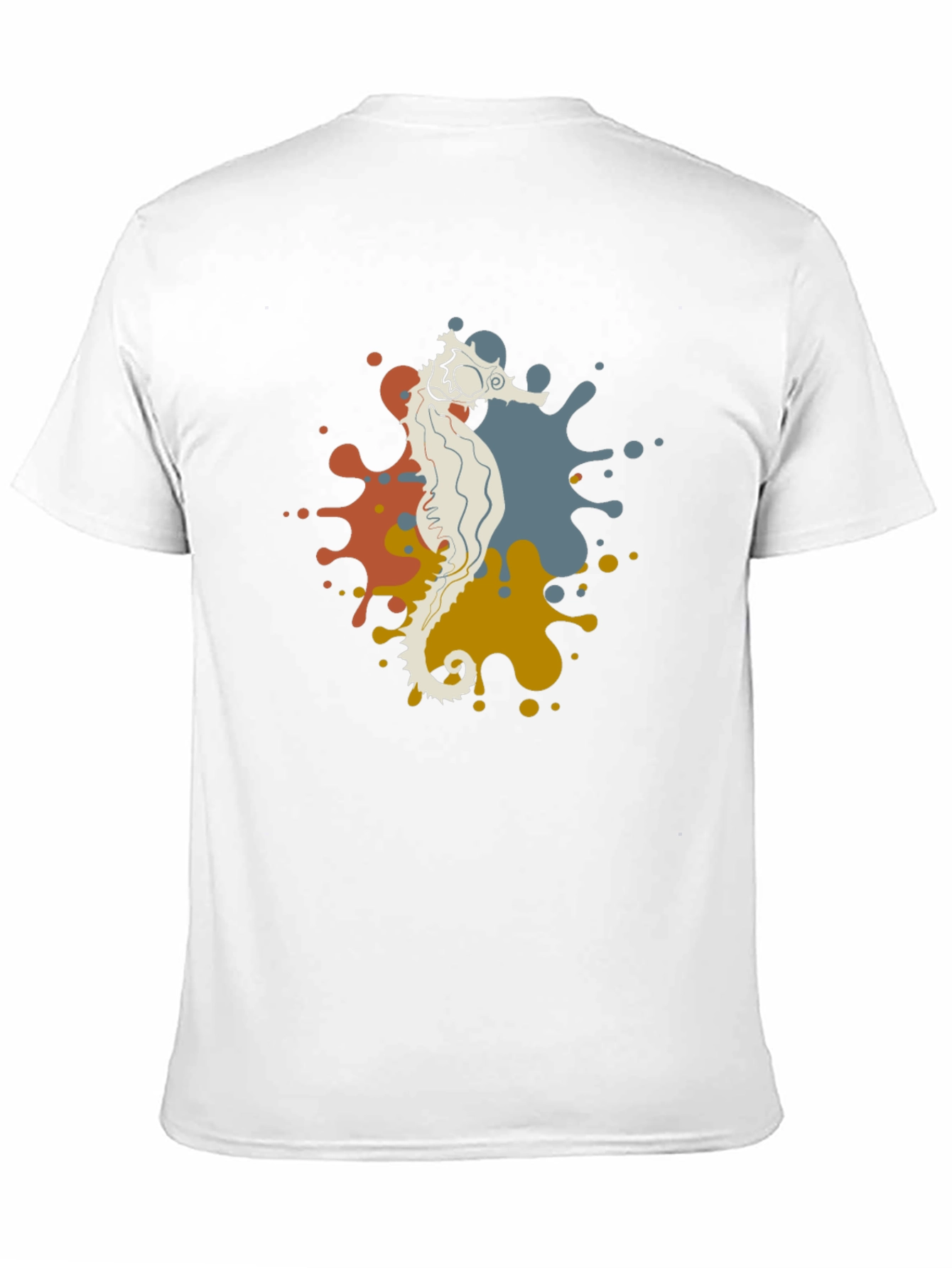 Seahorse Splash Graphic Black T-Shirt