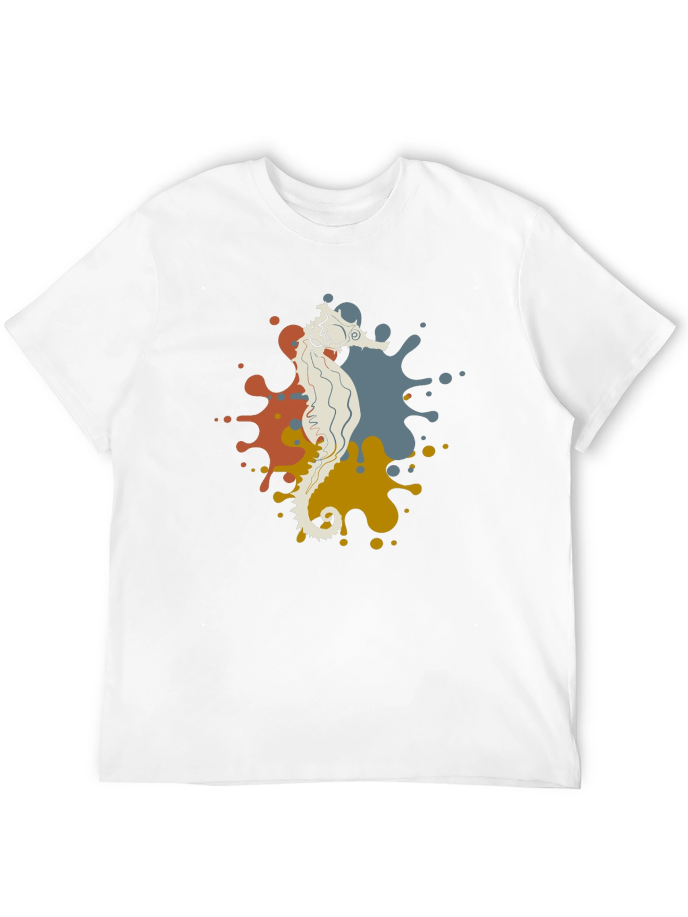 Seahorse Splash Graphic Black T-Shirt