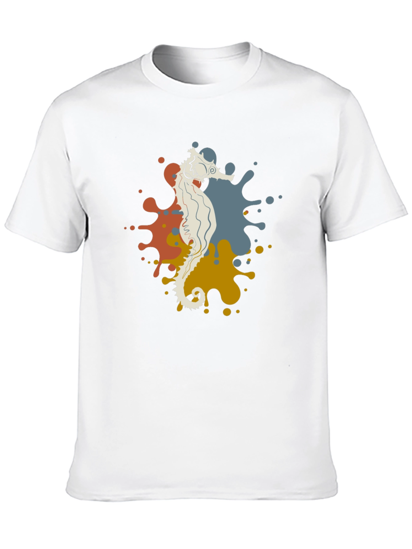 Seahorse Splash Graphic Black T-Shirt