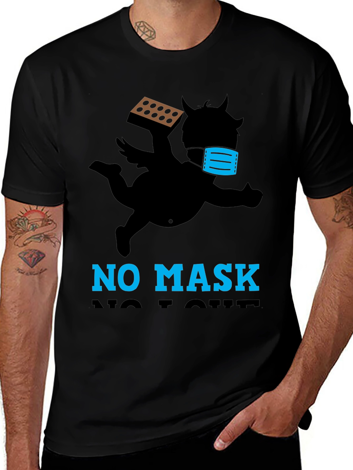 No Mask No Love T-Shirt: Anti-Valentines Day Tee