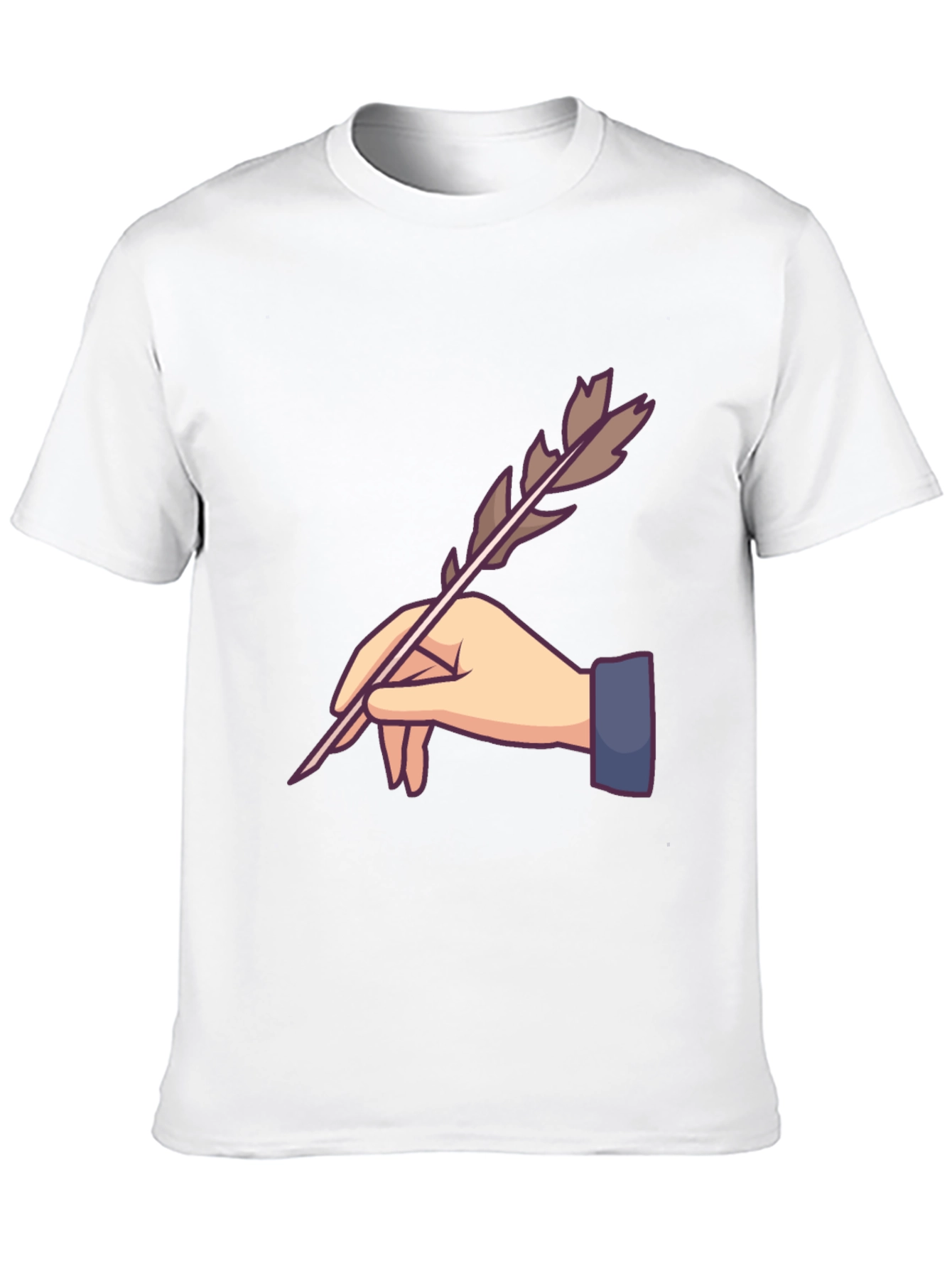Feather Pen Graphic Tee - Artistic Design
