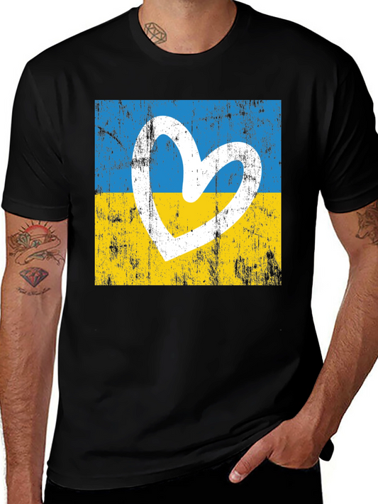 Ukraine Heart Flag T-Shirt