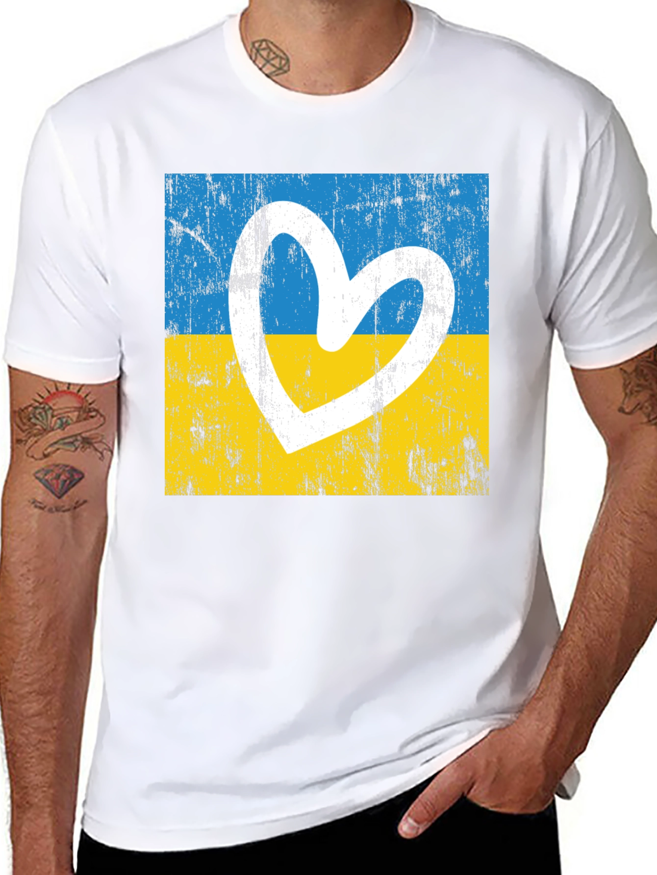 Ukraine Heart Flag T-Shirt
