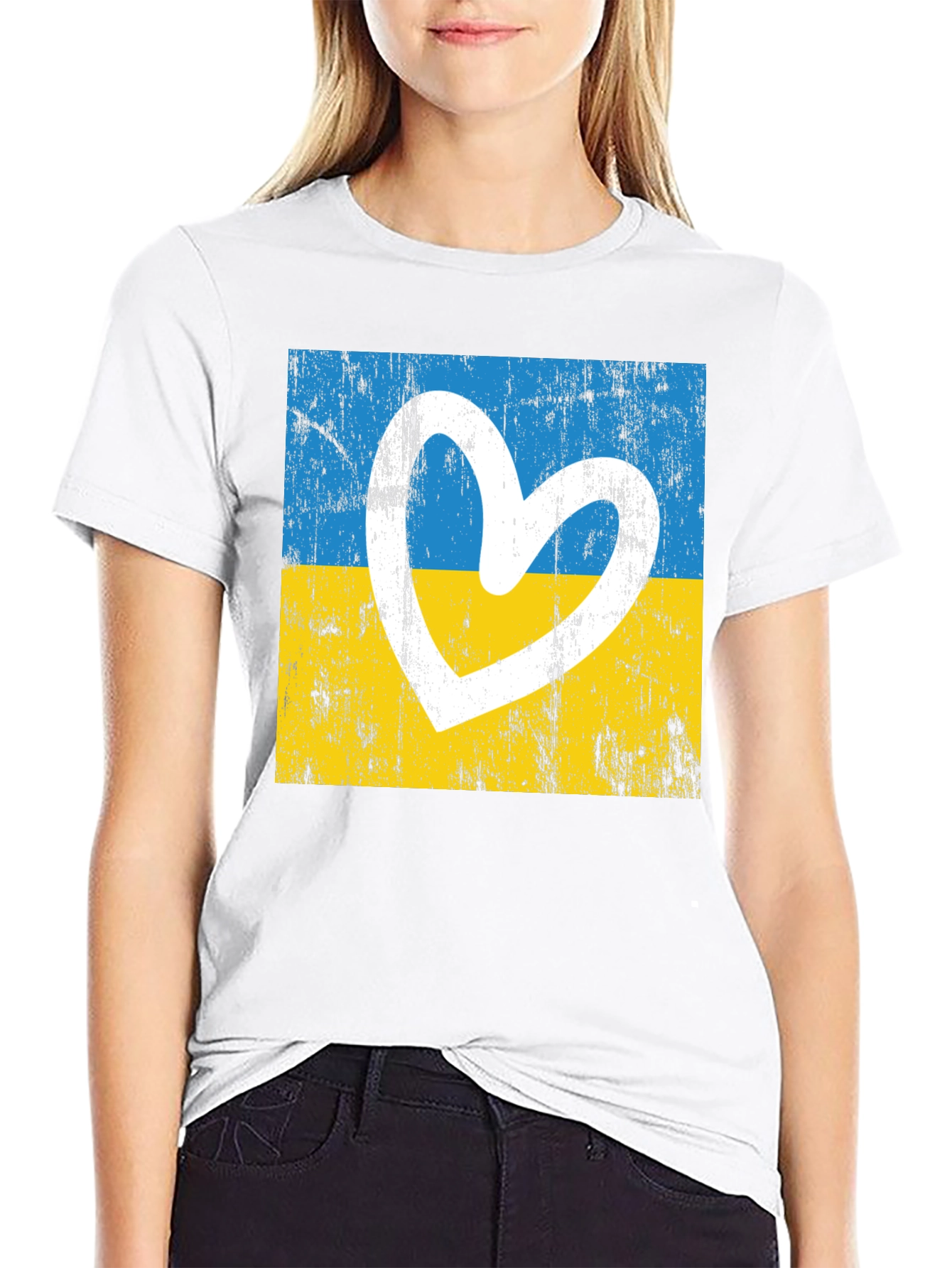Ukraine Heart Flag T-Shirt