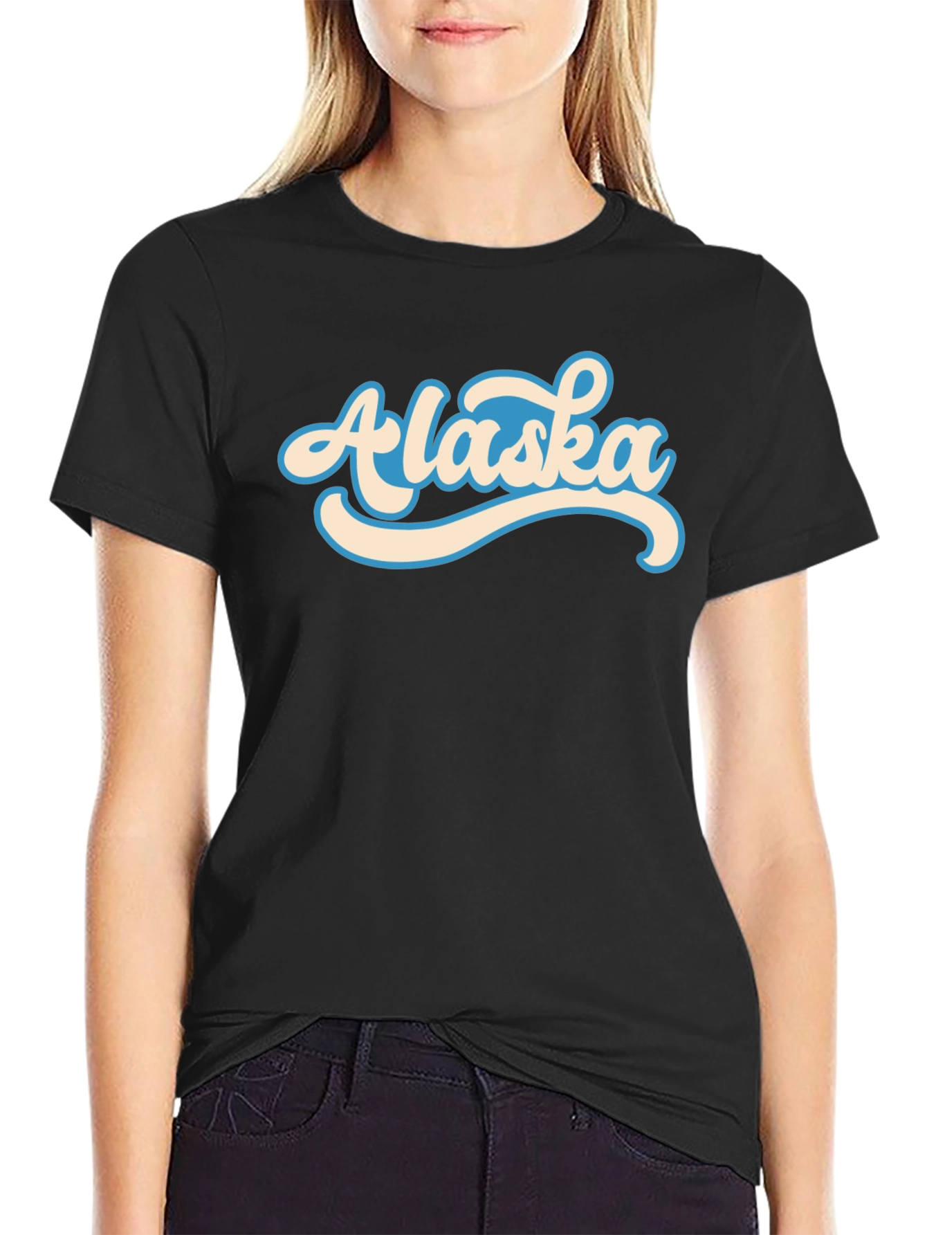 Retro Alaska Graphic T-Shirt - Stylish Crew Neck Tee