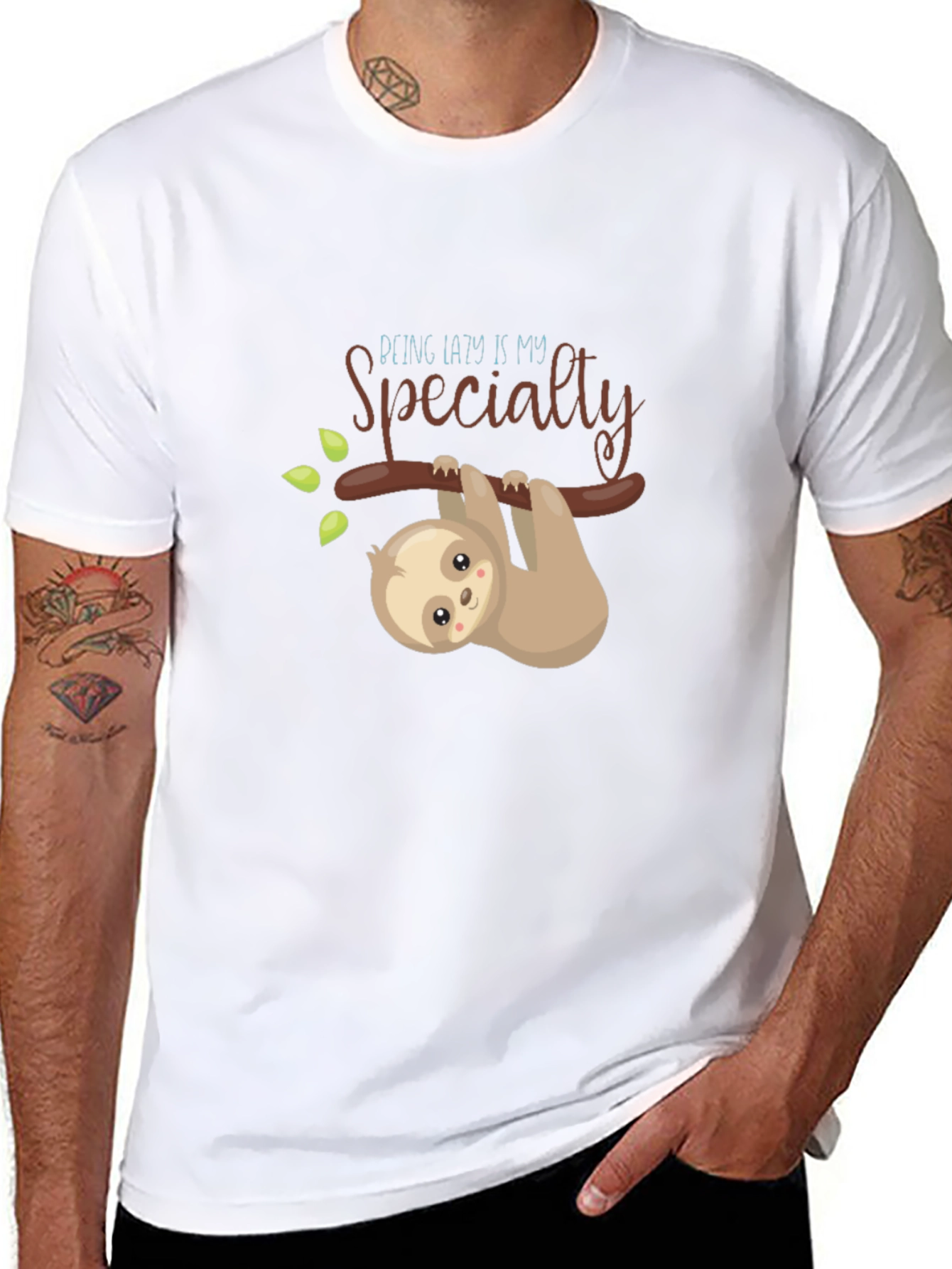 Lazy Sloth Graphic Tee - My Specialty T-Shirt