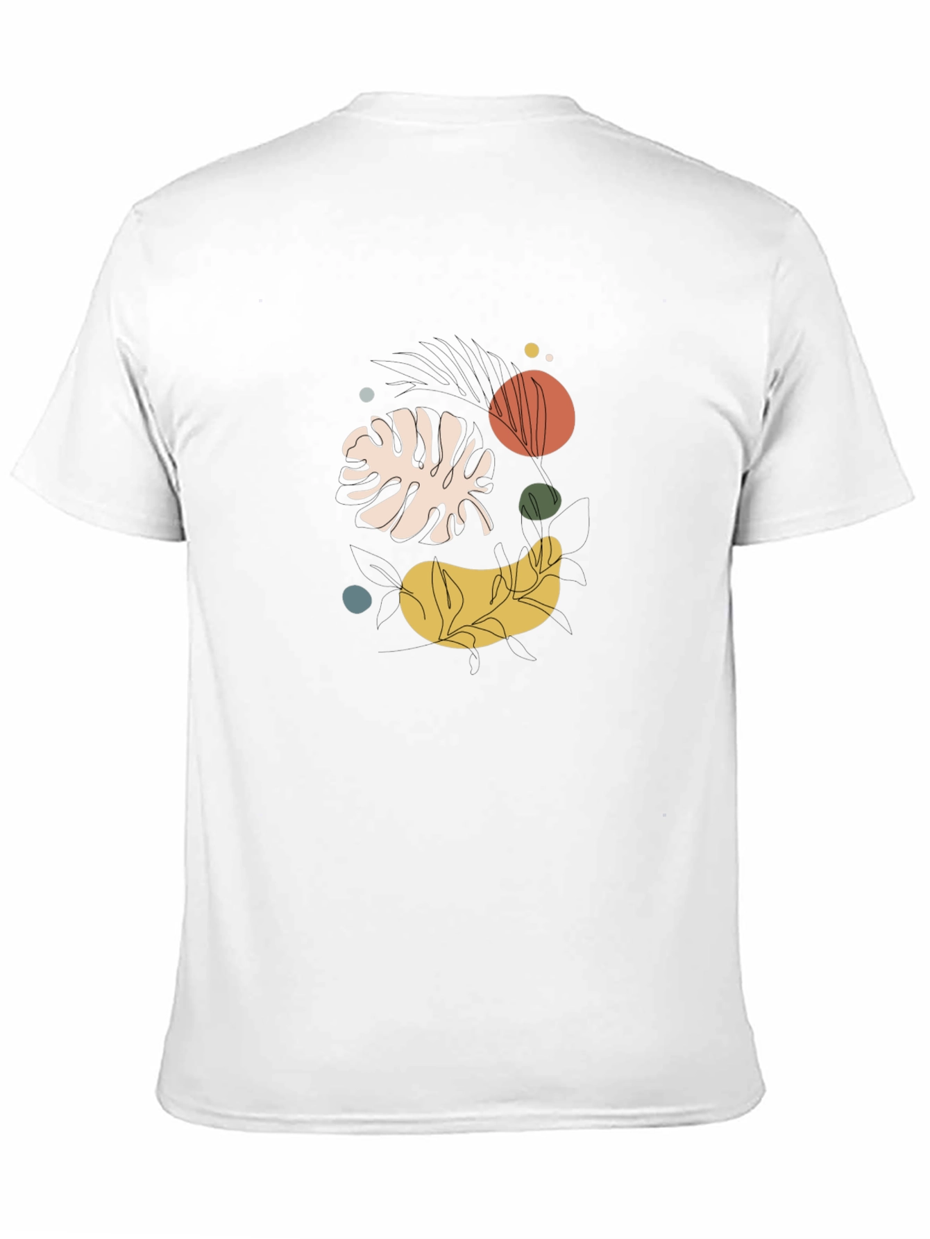 Abstract Botanical Graphic Black Tee