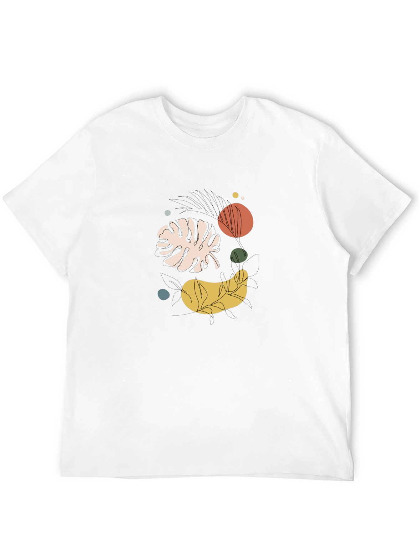 Abstract Botanical Graphic Black Tee
