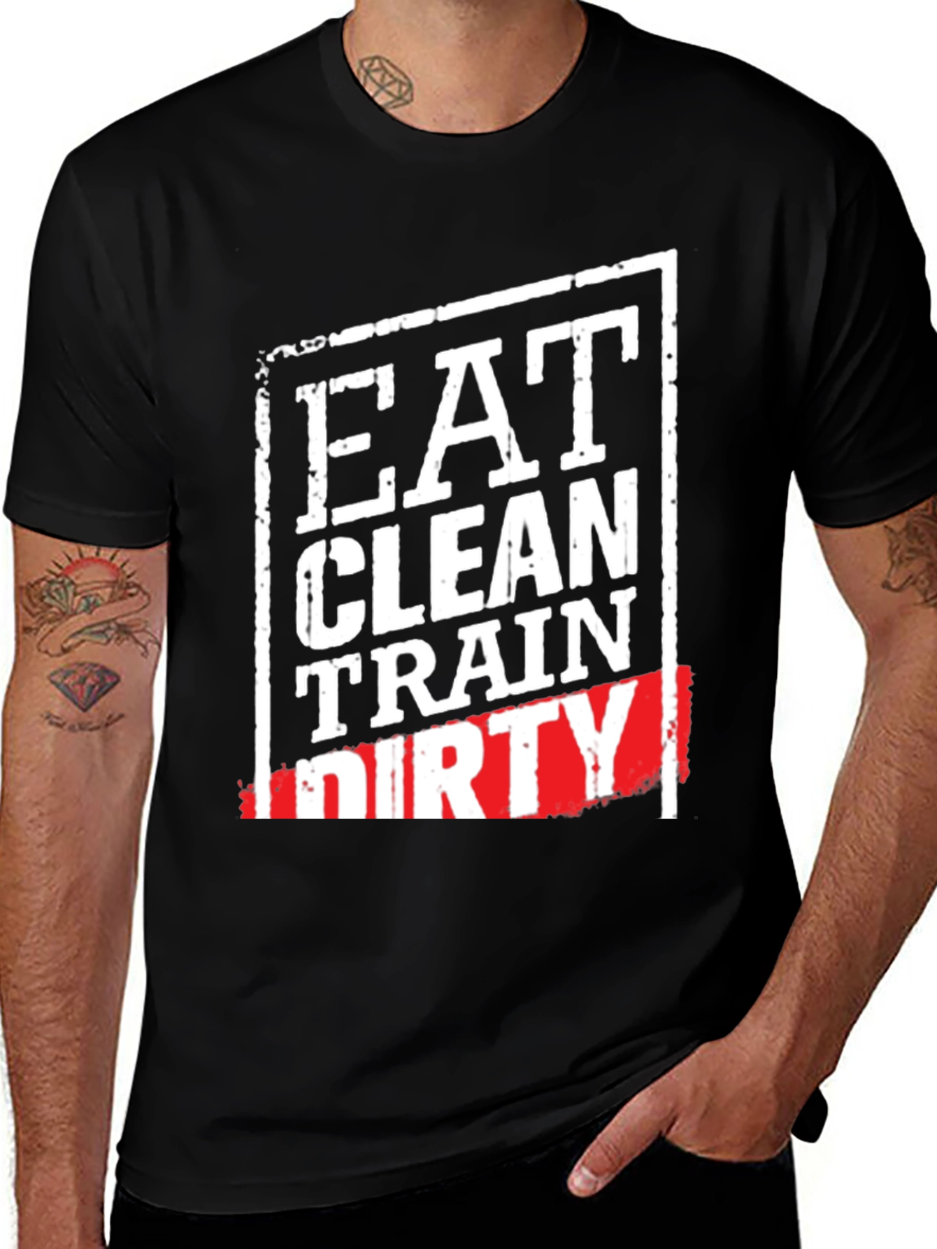 Eat Clean Train Dirty Graphic T-Shirt