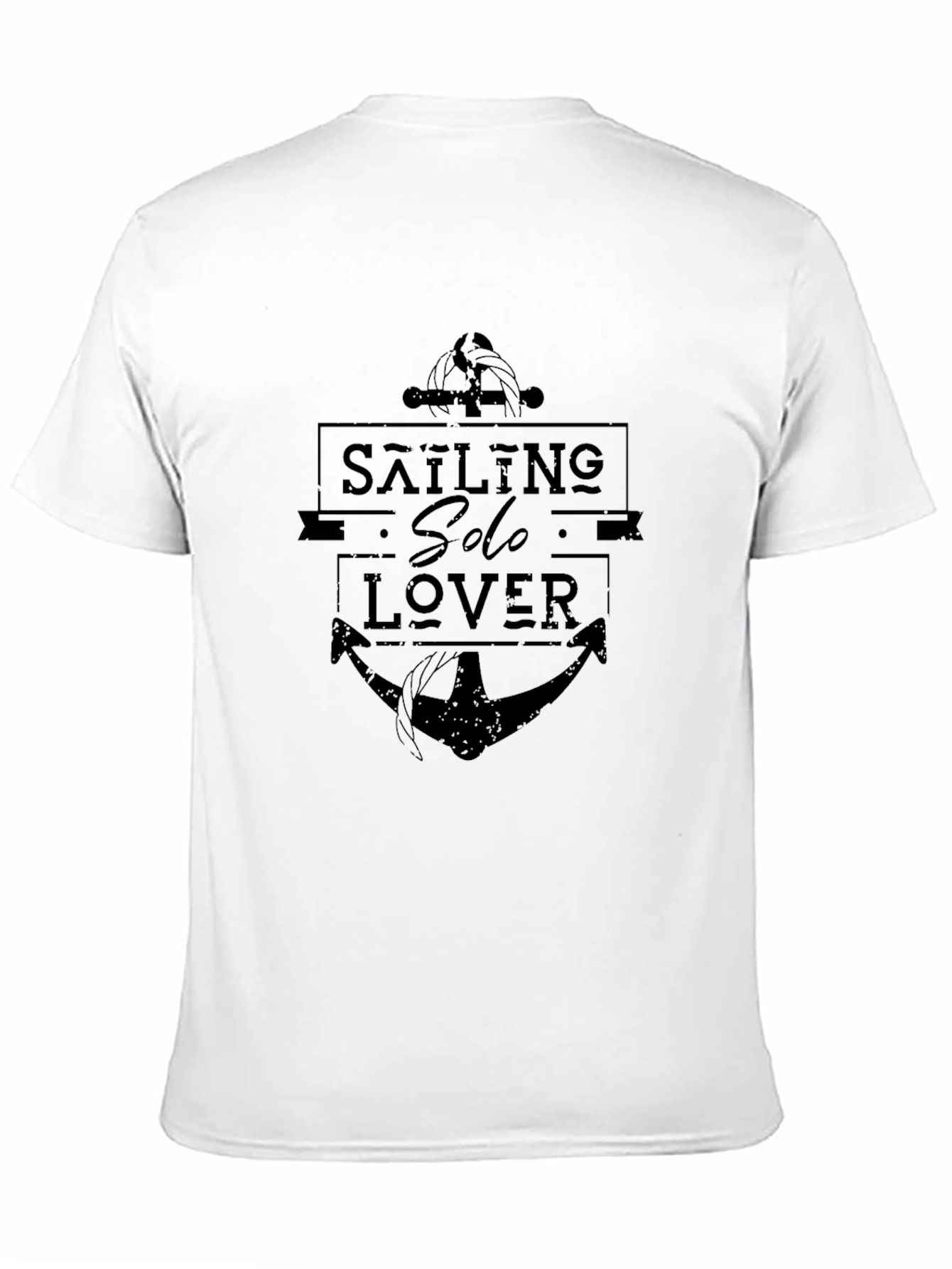 Sailing Solo Lover Graphic Black T-Shirt